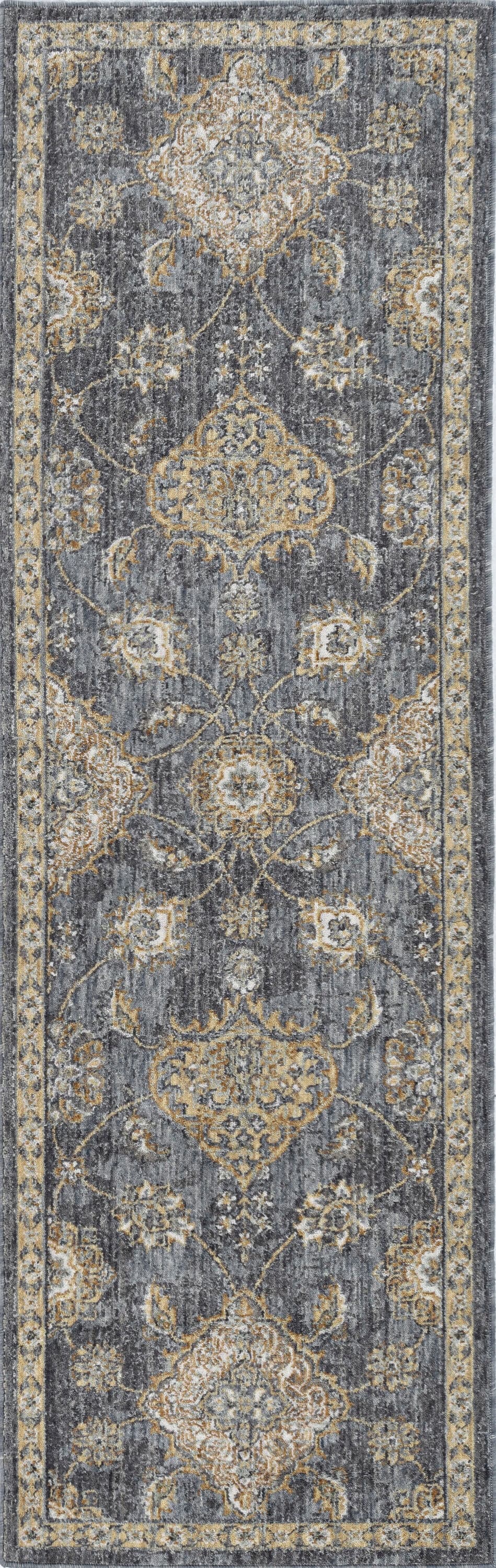 Everyday Woven 2 X 7 (ft) Wool Charcoal Indoor Medallion Bohemian ...