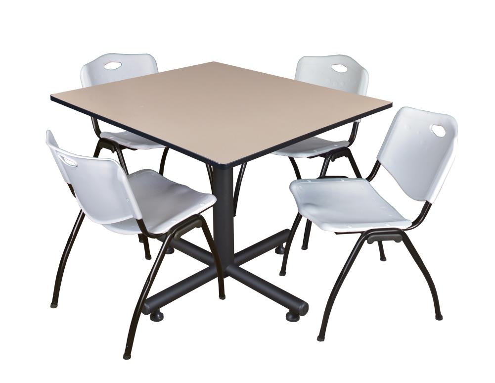 Regency TKB4848BE47GY Breakroom Off-white 4-Person Training Table (48-in W x 29-in H)