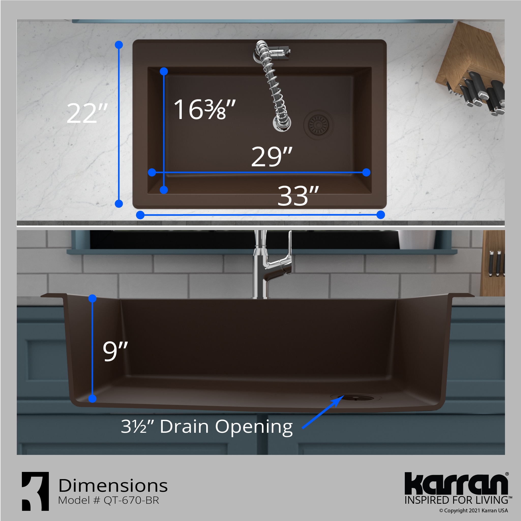 Karran QT-670-BR Kitchen-Sinks - View #8