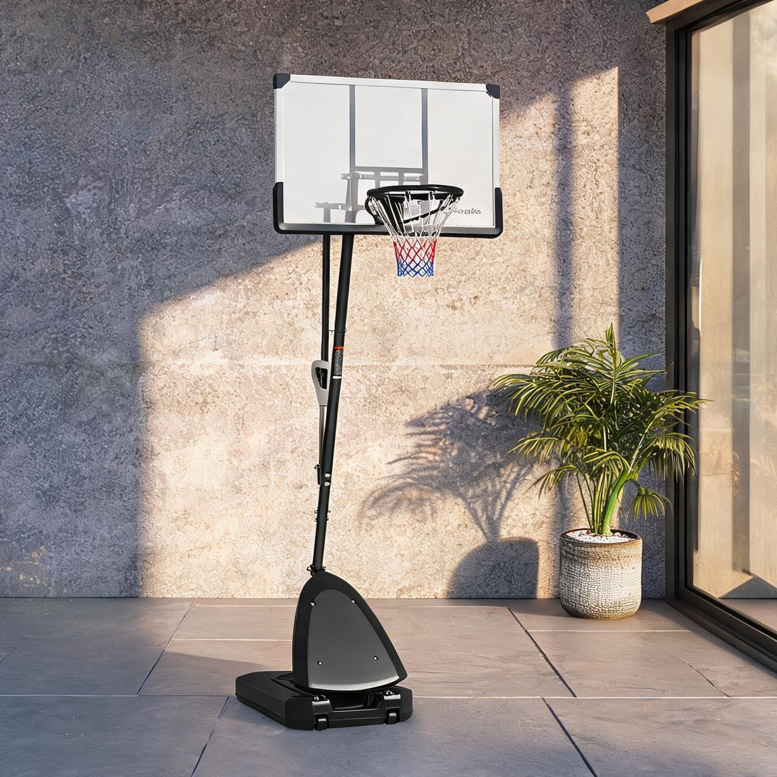 BBabe Storage and 10 ft Basketball with Outdoor Play Adjustable Design Steel and Plastic