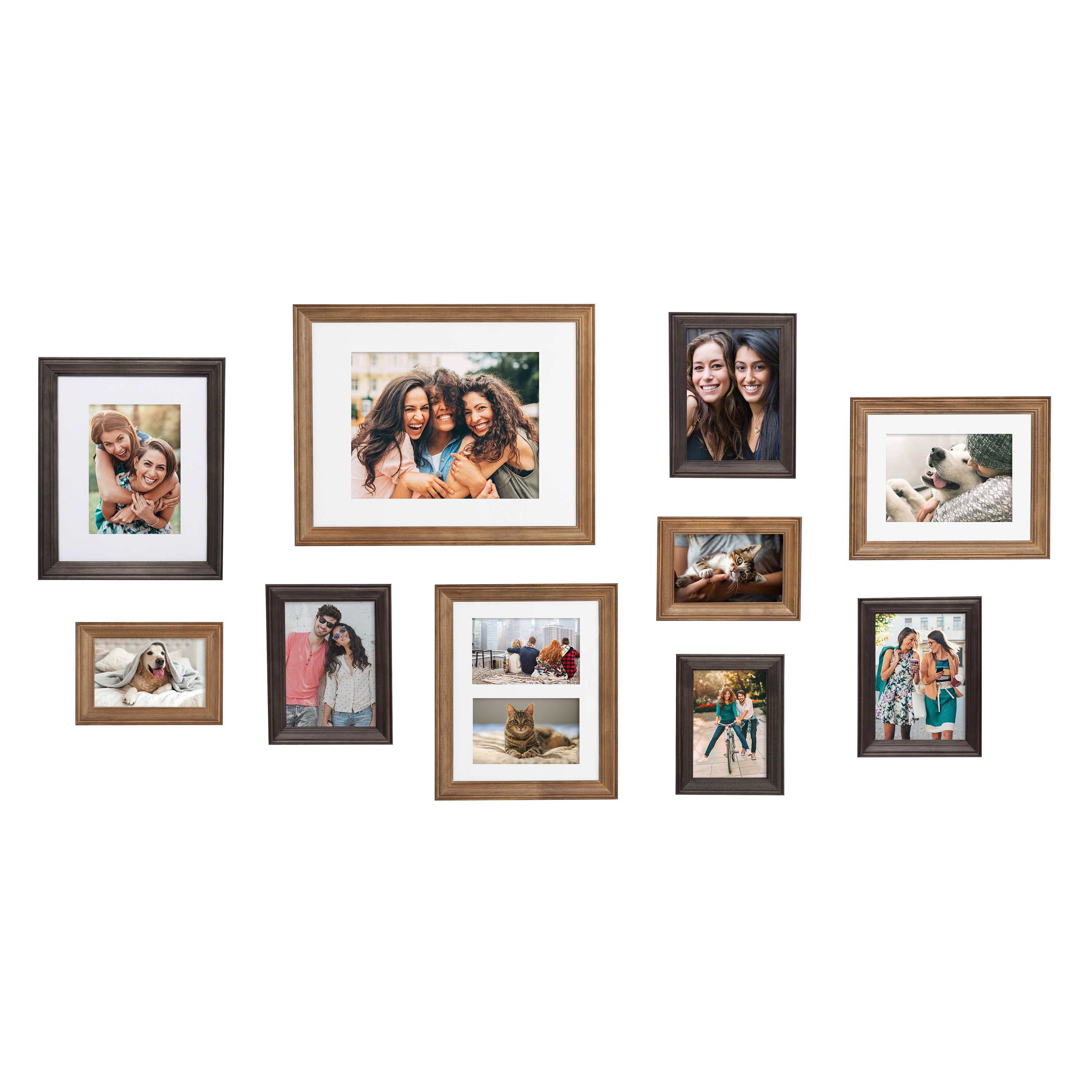 Kate and Laurel Bordeaux 10-piece Wood Gallery Wall Picture Frame