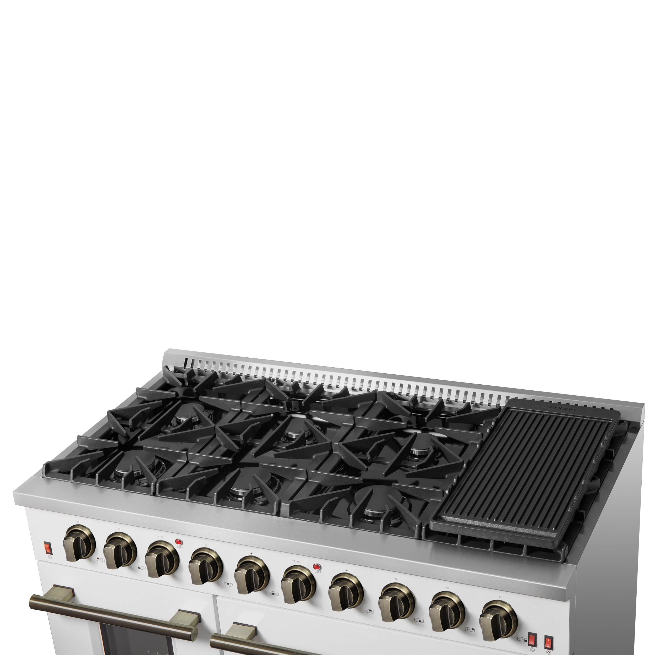 FORNO FFSGS6244-48WHT Double-Oven-Gas-Ranges - View #9