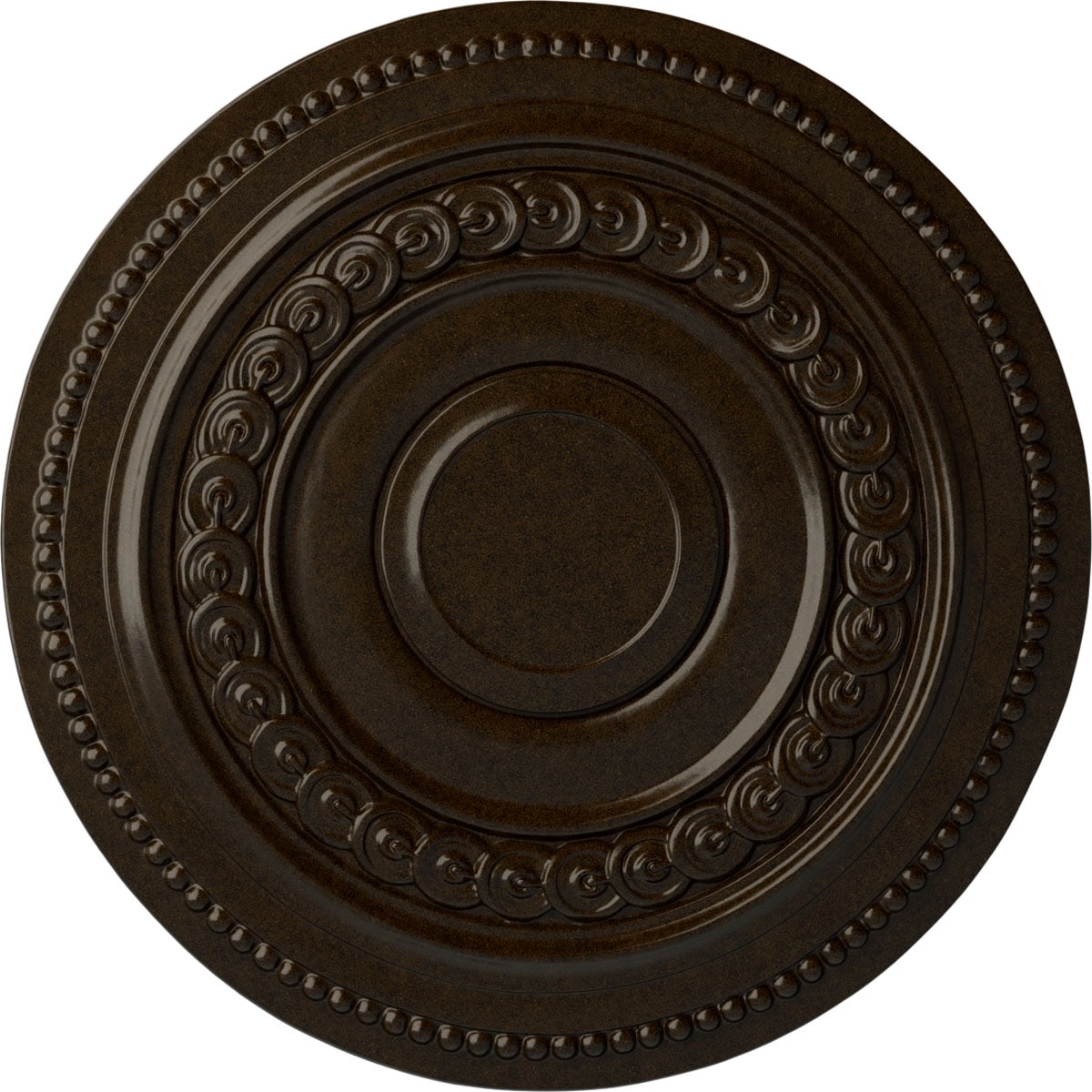 Ekena Millwork CM18OLBZS Oldham 18-in W x 18-in L Painted Bronze Polyurethane Whole Ceiling Medallion