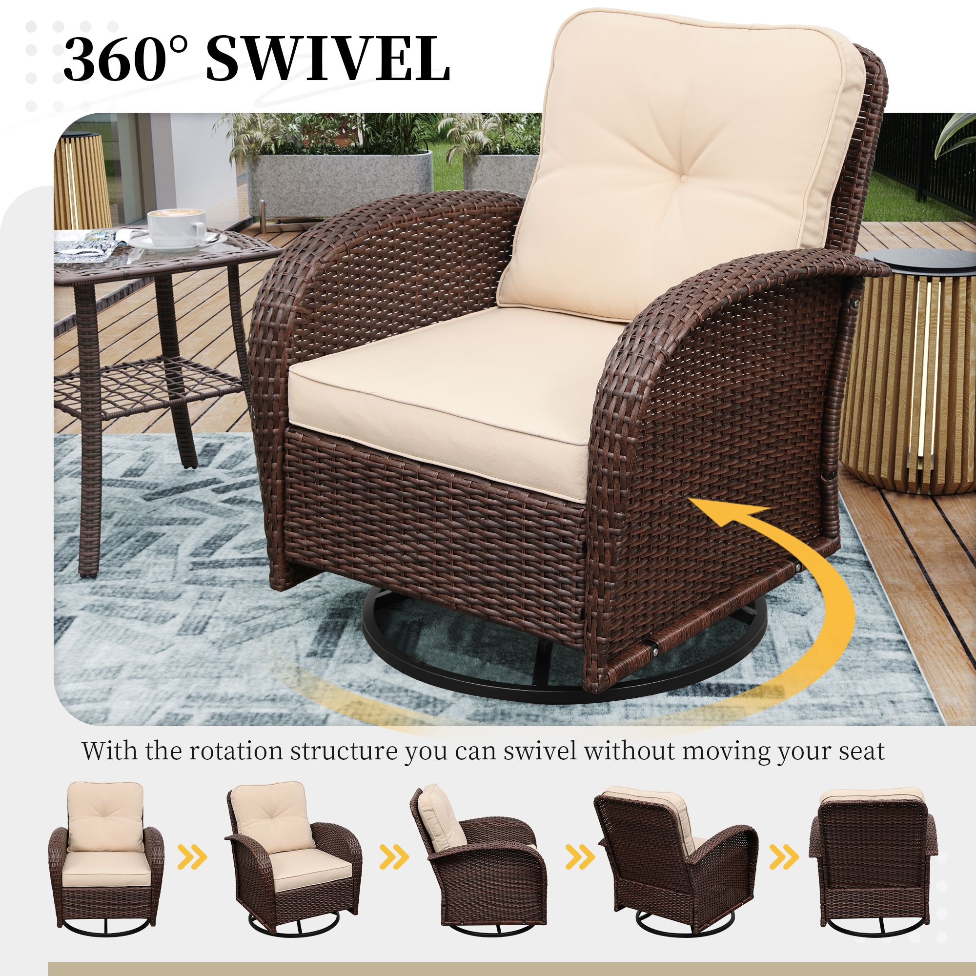 UPHA PL-CZY11-Z1 Patio-Conversation-Sets - View #6