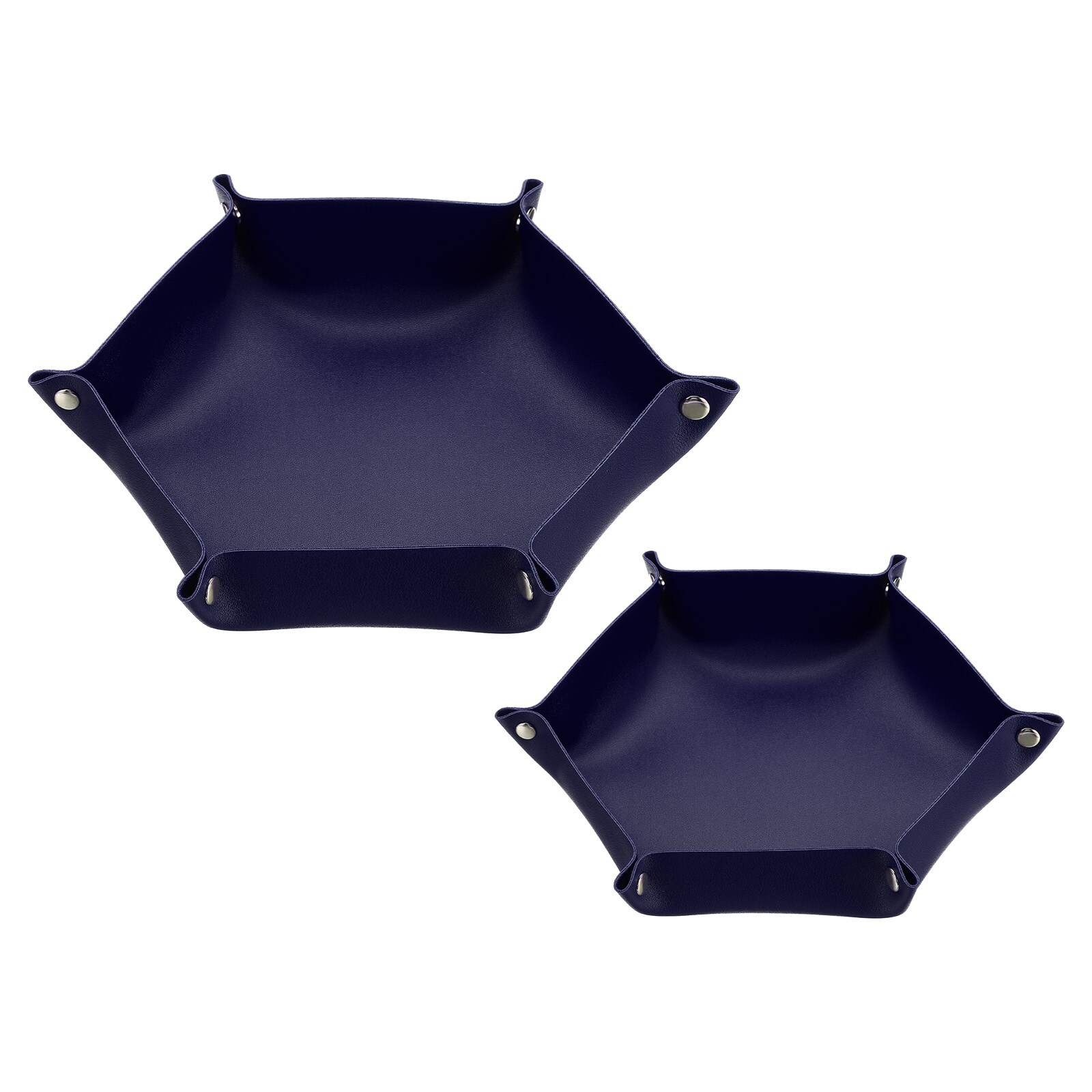 Blue Racking Tray PATIKIL Leather Dice Tray 2pcs Valet tray Foldable Catchall Holder ...