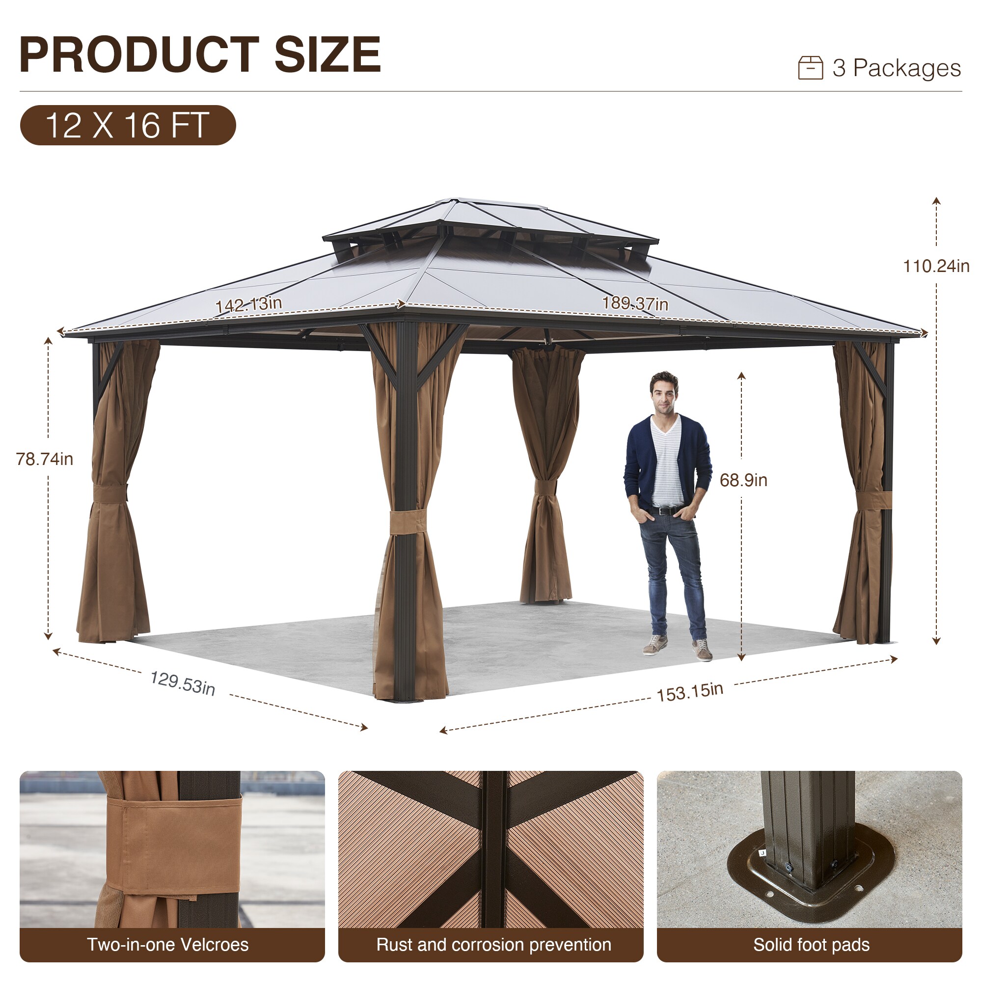 Decksplore BSSGPJ211003 Wood-Resin-Gazebos - View #5