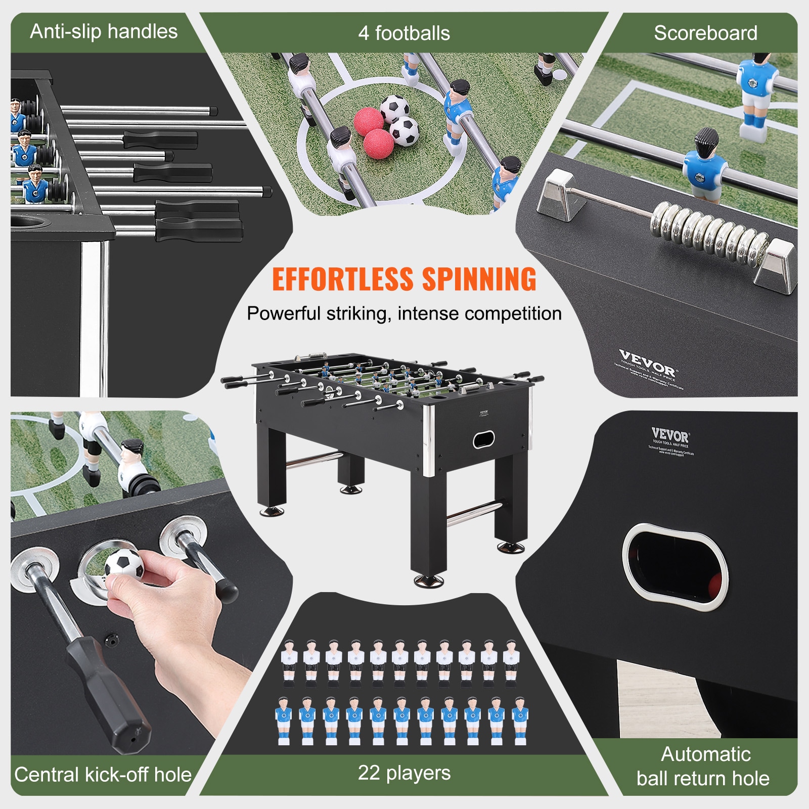 VEVOR ZZKZQZJHB55YB9B5AV0 Foosball-Tables - View #4