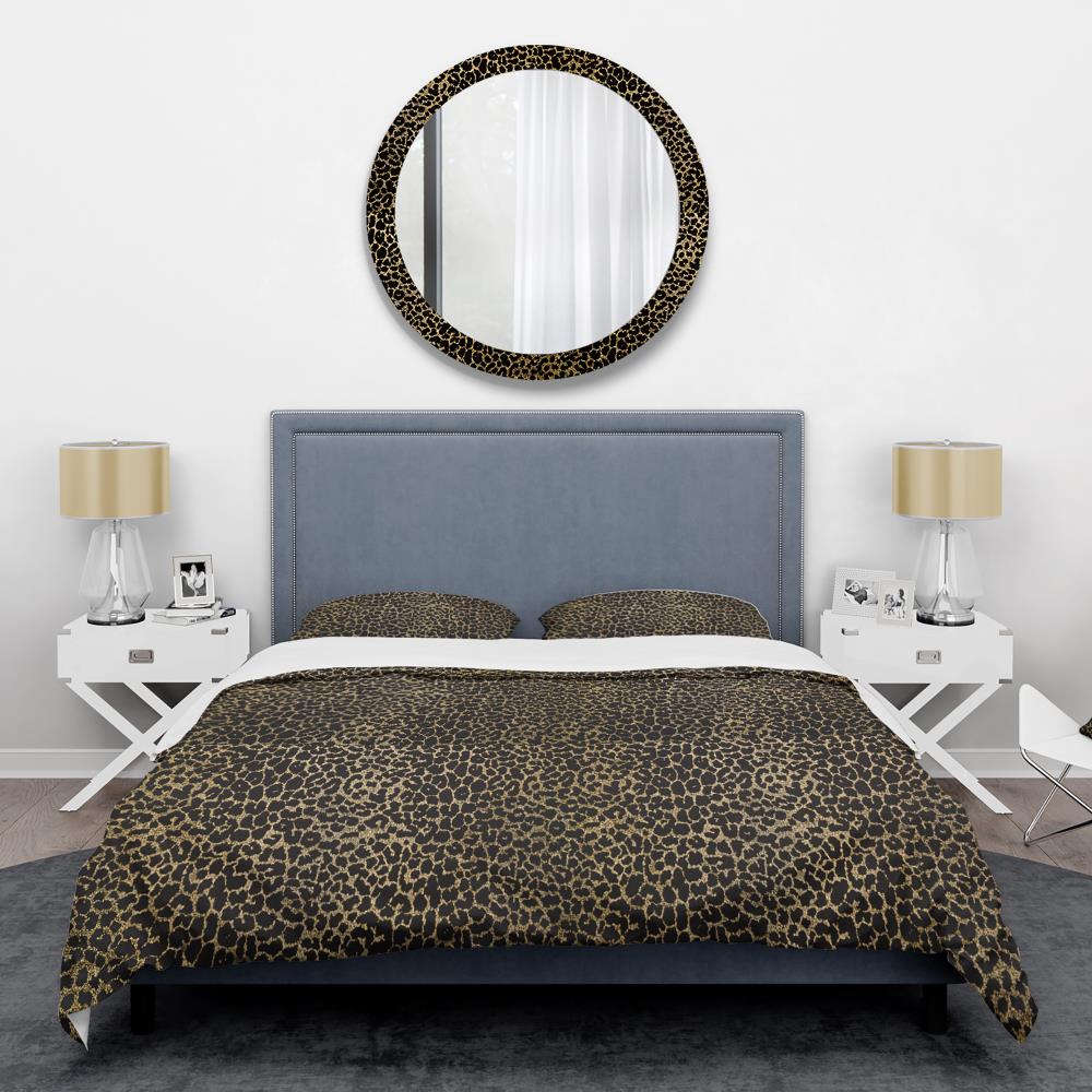 Designart BED24313-Q 3 -Piece Black Queen Duvet cover Set