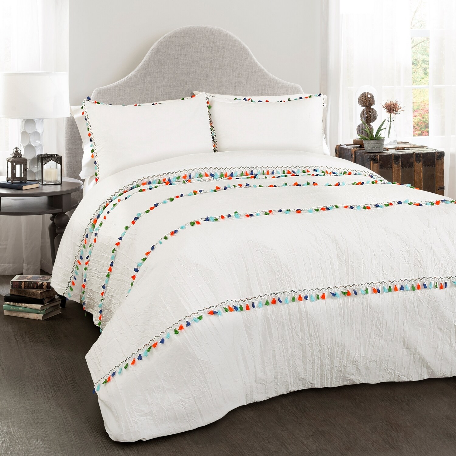 Lush Decor 16T002479 White Solid King Comforter