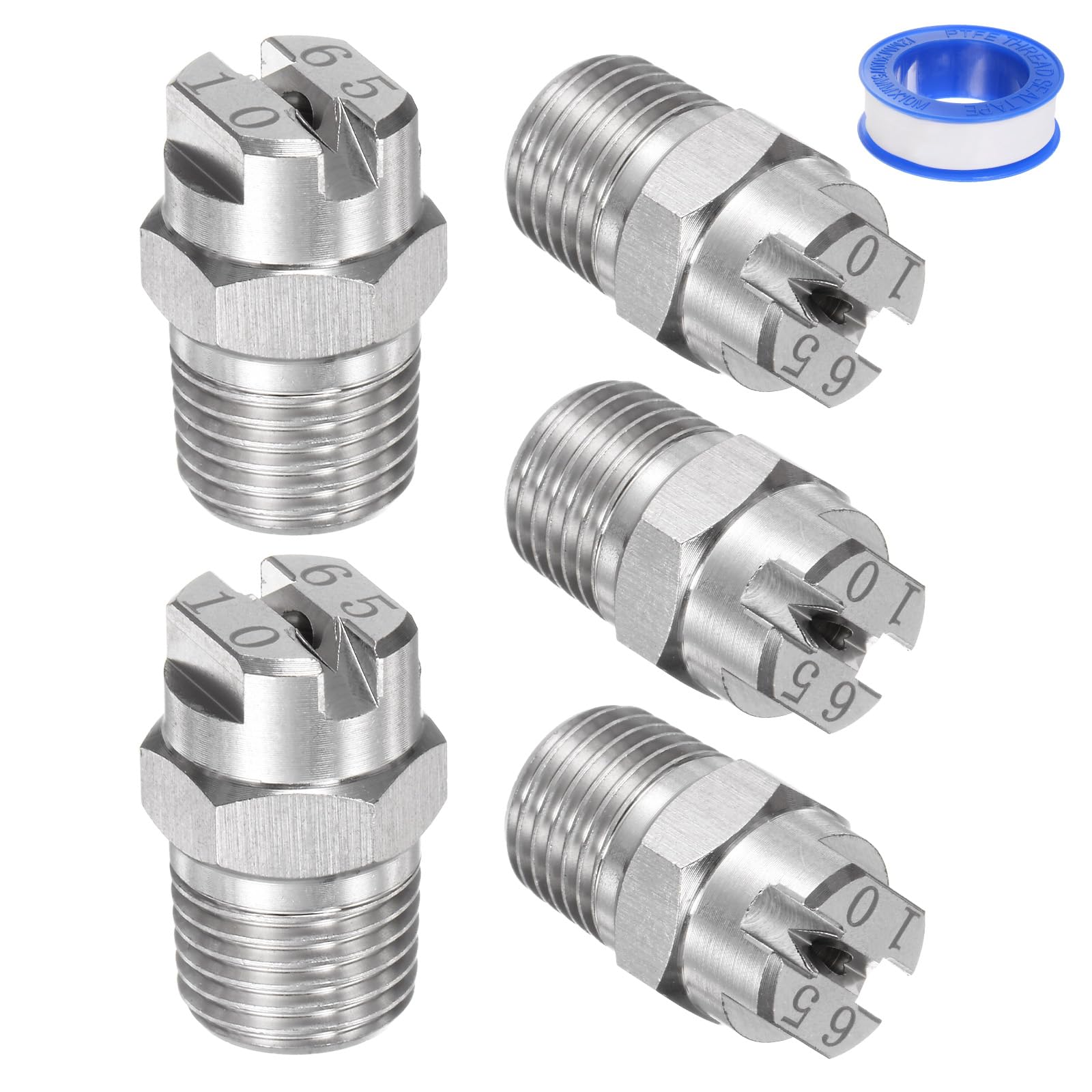 AOIZGMY -  5 pack stainless steel flat fan spray tip 65 degree 2mm orifice pressure washer nozzle...
