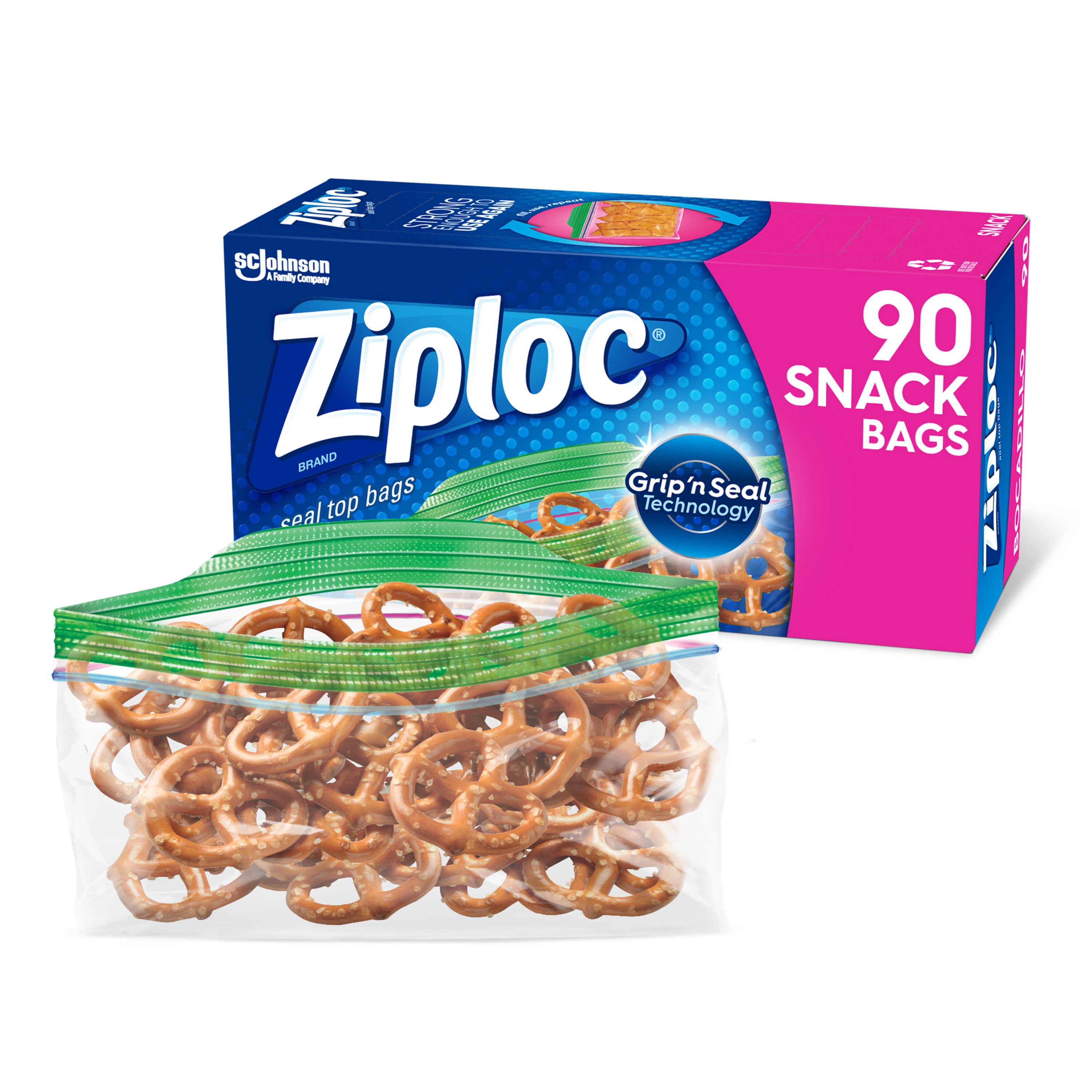 Ziploc Easy Open Tabs Quart Size Storage Bag, 24 count per pack -- 12 per  case.