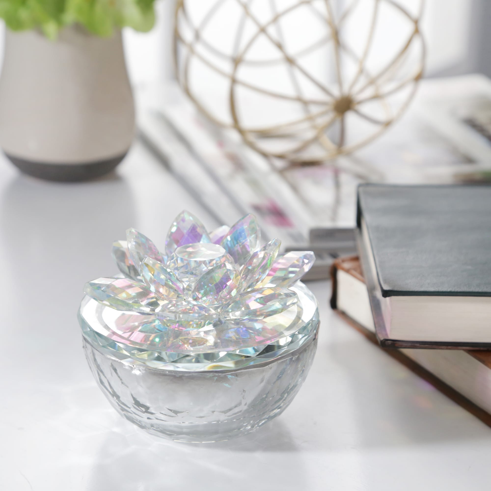Sagebrook Home 14856-01 Multiple Colors/Finishes Glass Modern Decorative Jar