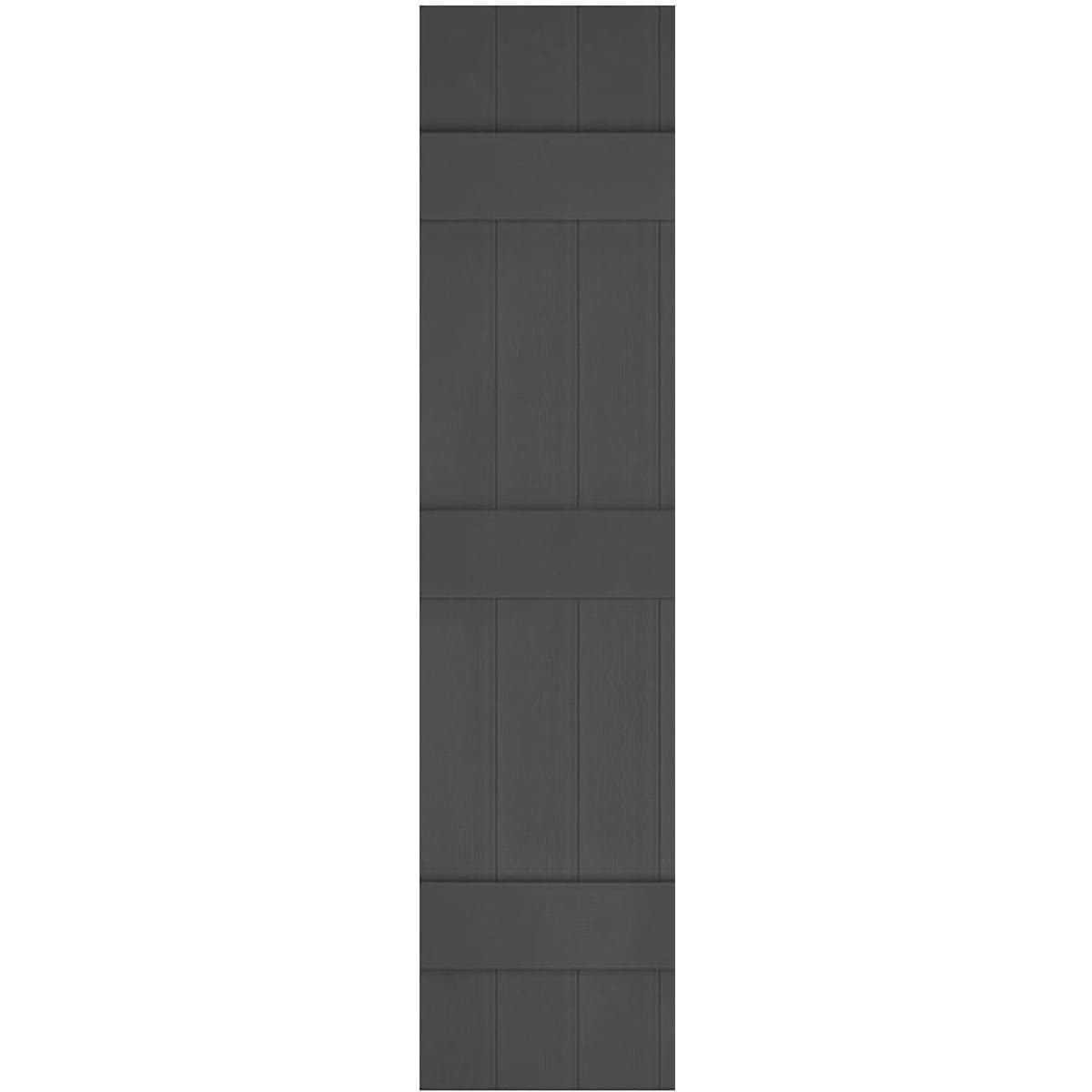 Ekena Millwork LJ5C17X05500TG Lifetime Custom Five Board Joined 17.5-in W x 55-in H Tuxedo Grey Exterior Shutters (2-Pack)