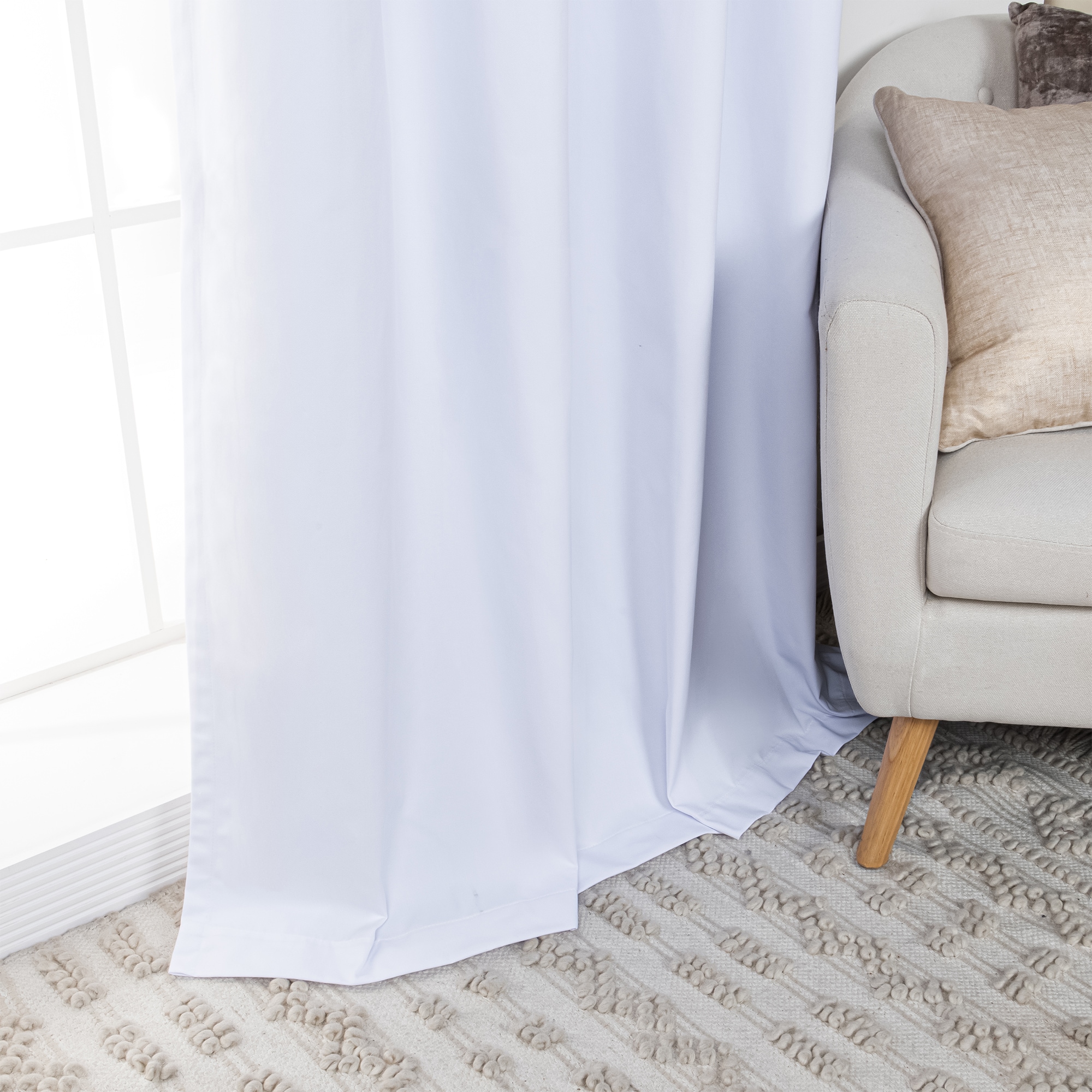 Best Home Fashion FZ-01-SIL-BO-84-WH curtains - View #6