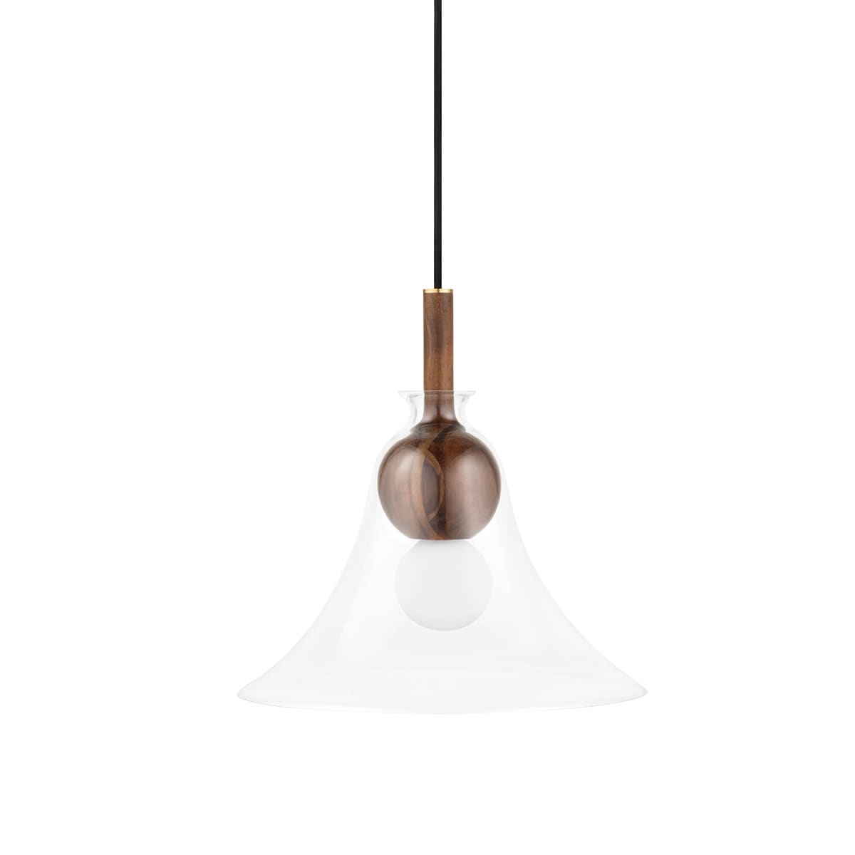 hudson pendant shade in copper and clear