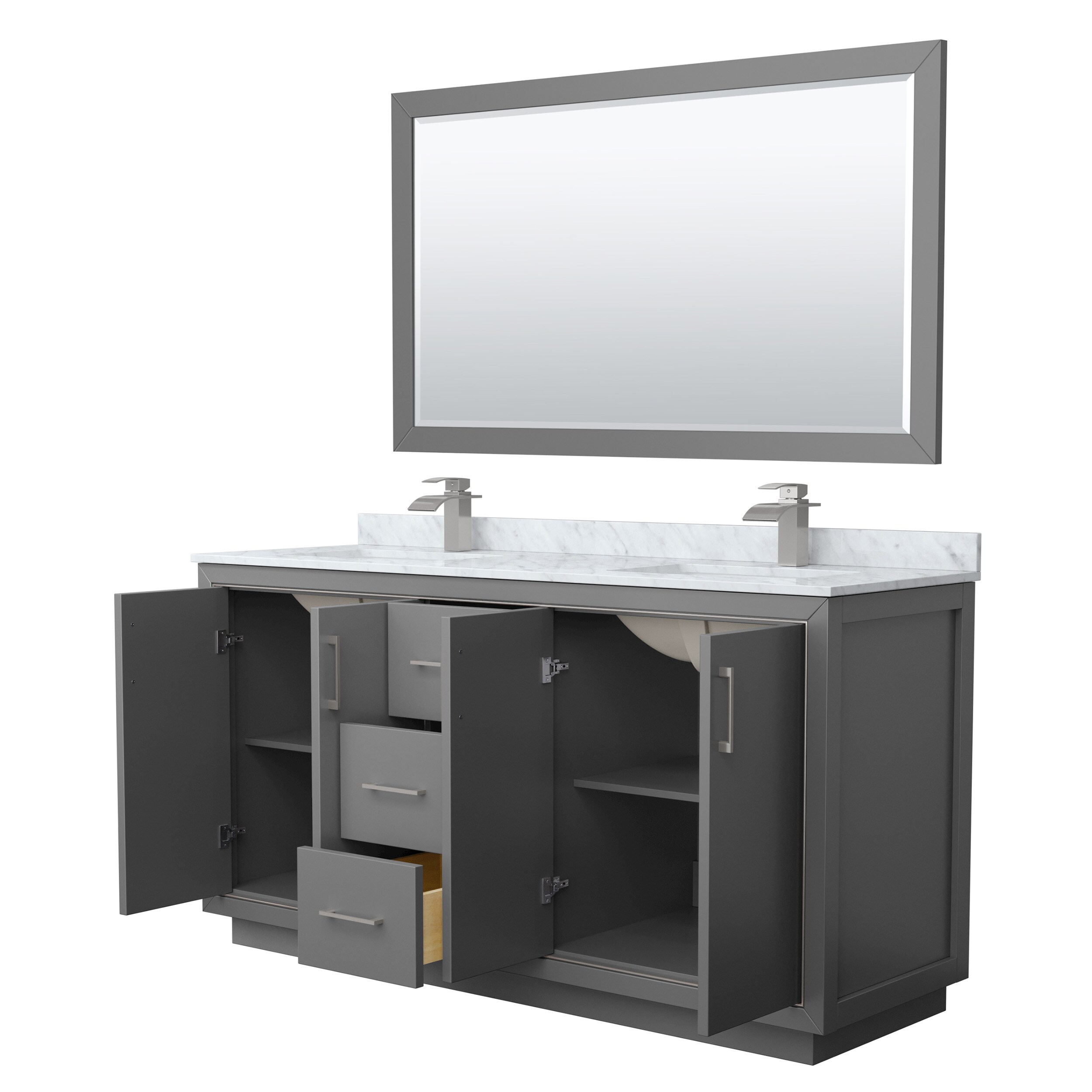 Wyndham Collection WCF111166DKGCMUNSM58 Bath-Vanity-Combo - View #2