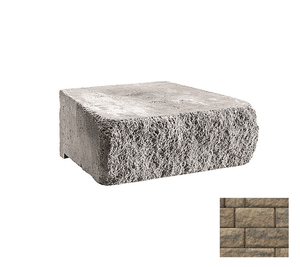 Belgard 16252530 6-in H x 18-in L x 12-in D Cotswold Mist Concrete Retaining Wall Block
