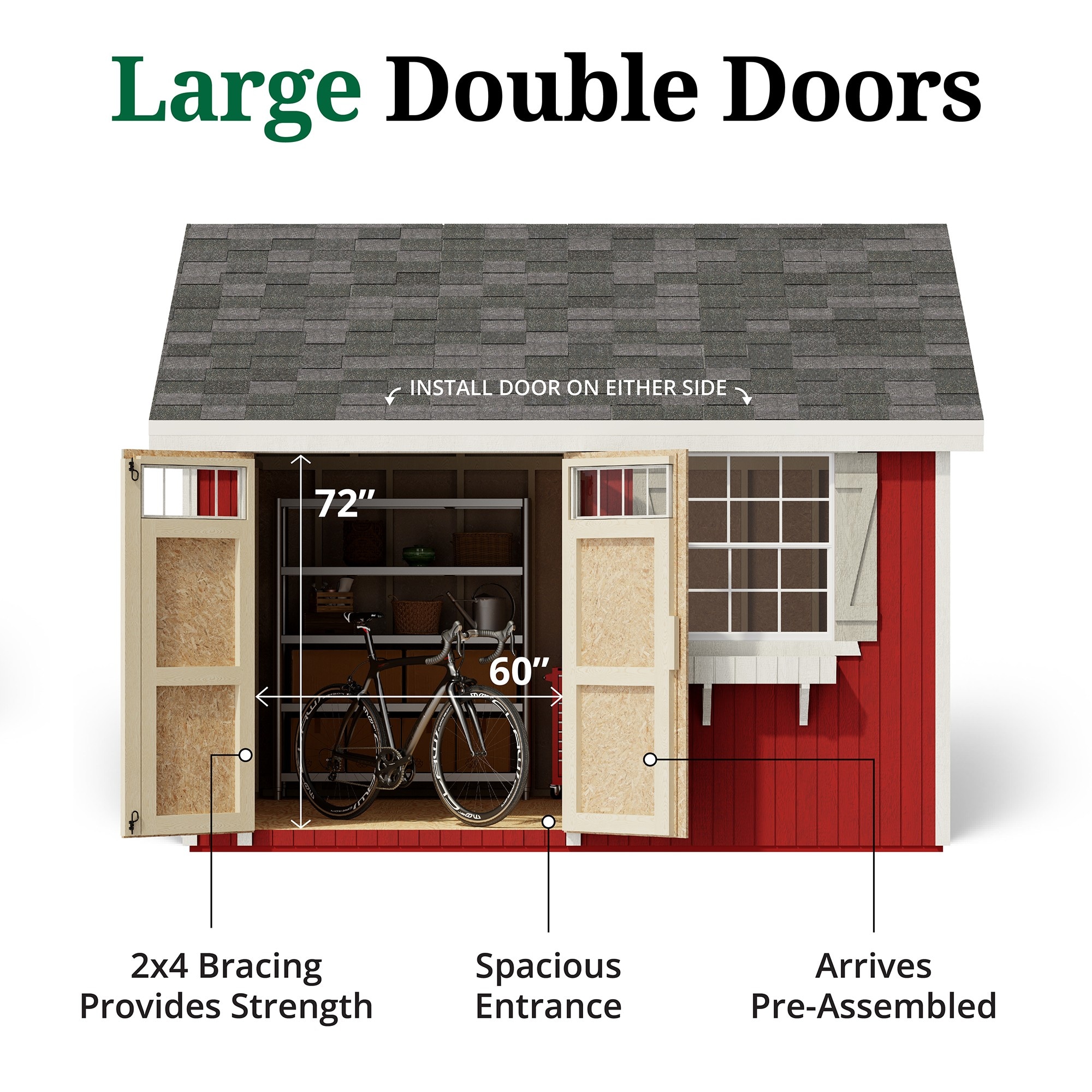 Little Cottage Co 12X12 PCGS-PC Wood-Storage-Buildings - View #4
