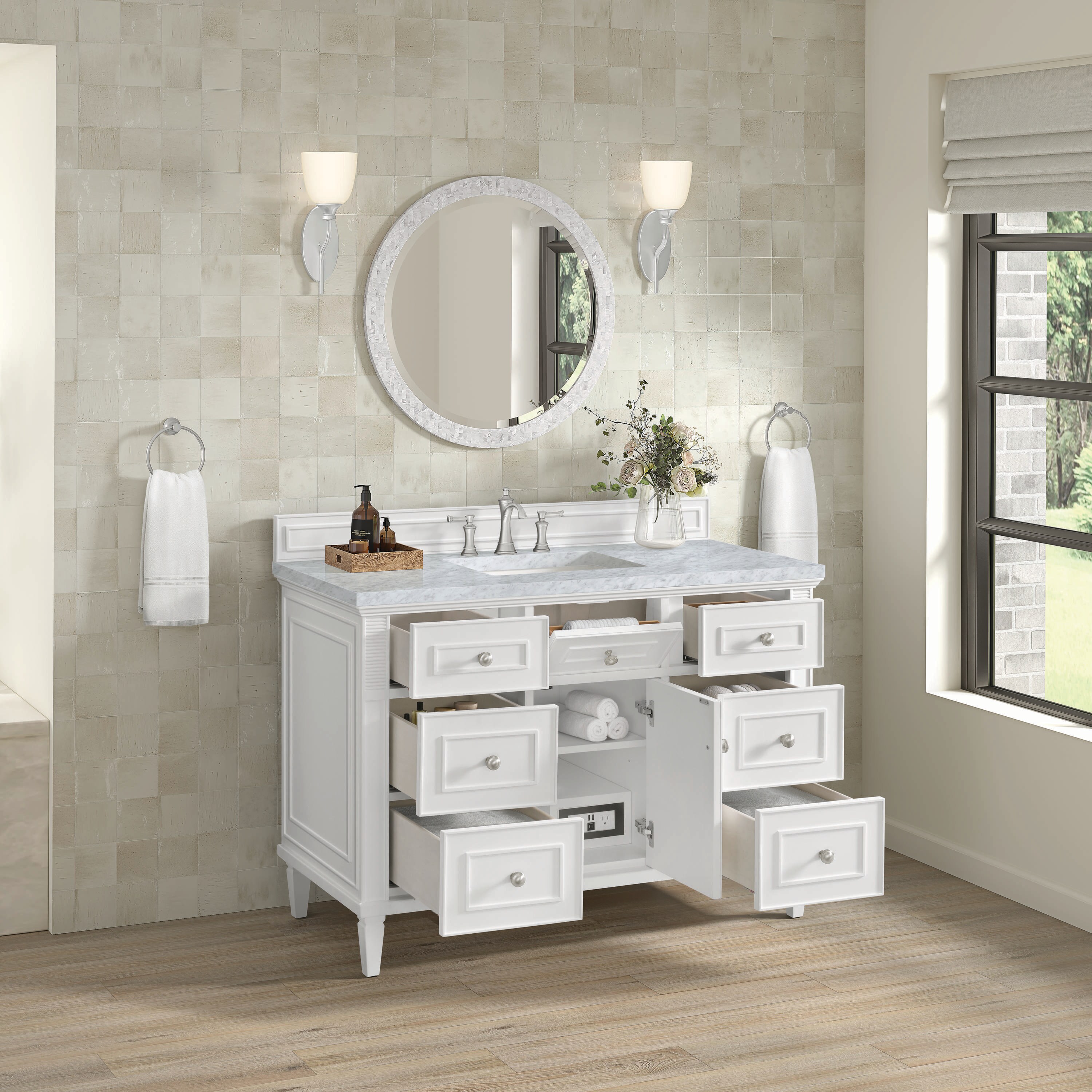 James Martin Vanities 424-V48-BW-3CAR Bath-Vanity-Combo - View #3