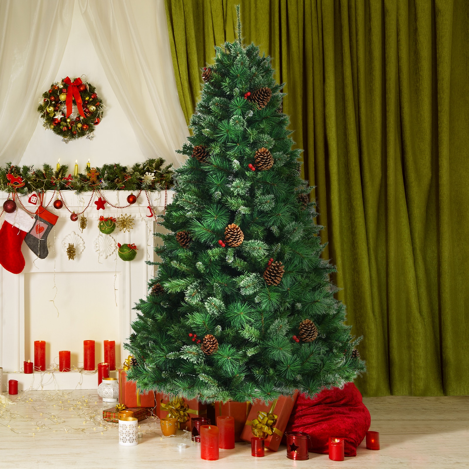 WELLFOR CM-HFY-23529US Artificial-Christmas-Trees - View #7