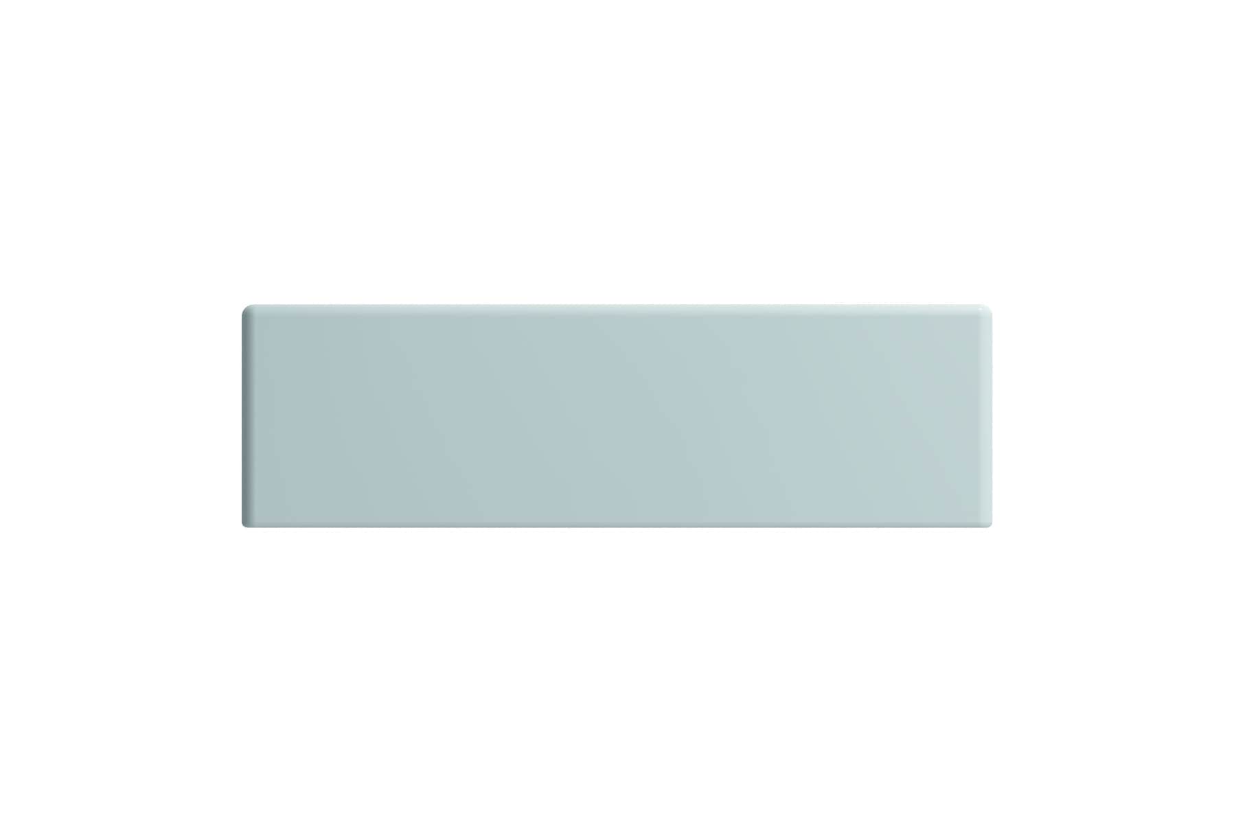 Milano Matte Ice Blue Ceramic Wall-Mount Rectangular Sink, 14.5-Inches