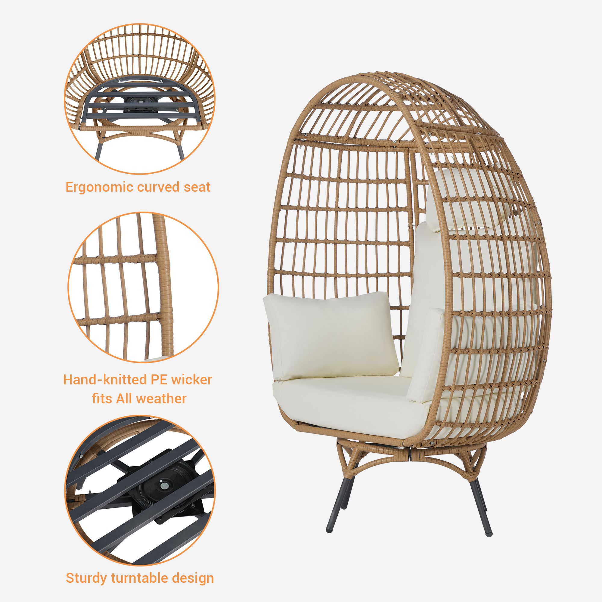 SANSTAR L-RJDC61BE-AD Patio-Conversation-Sets - View #4