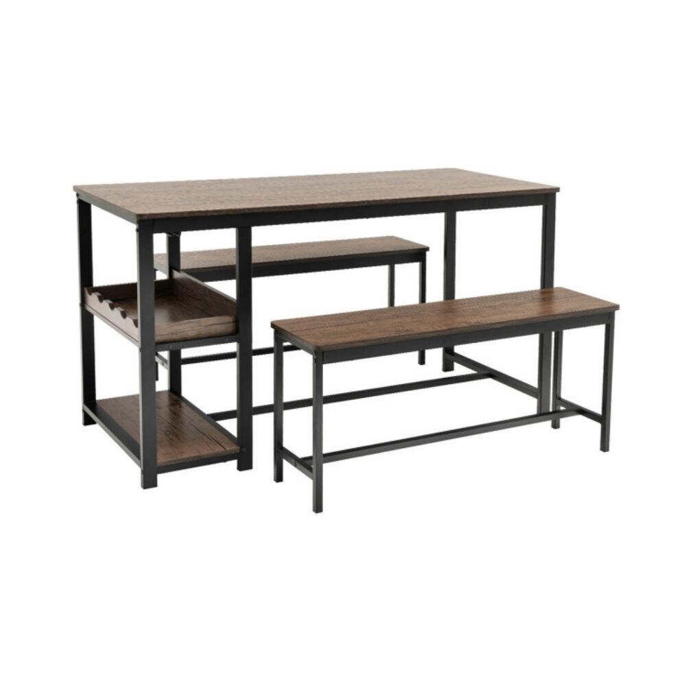 LIVIZA INS-54509GR Coffee Contemporary/Modern Dining Room Set with Rectangular Table ( Seats 4 )