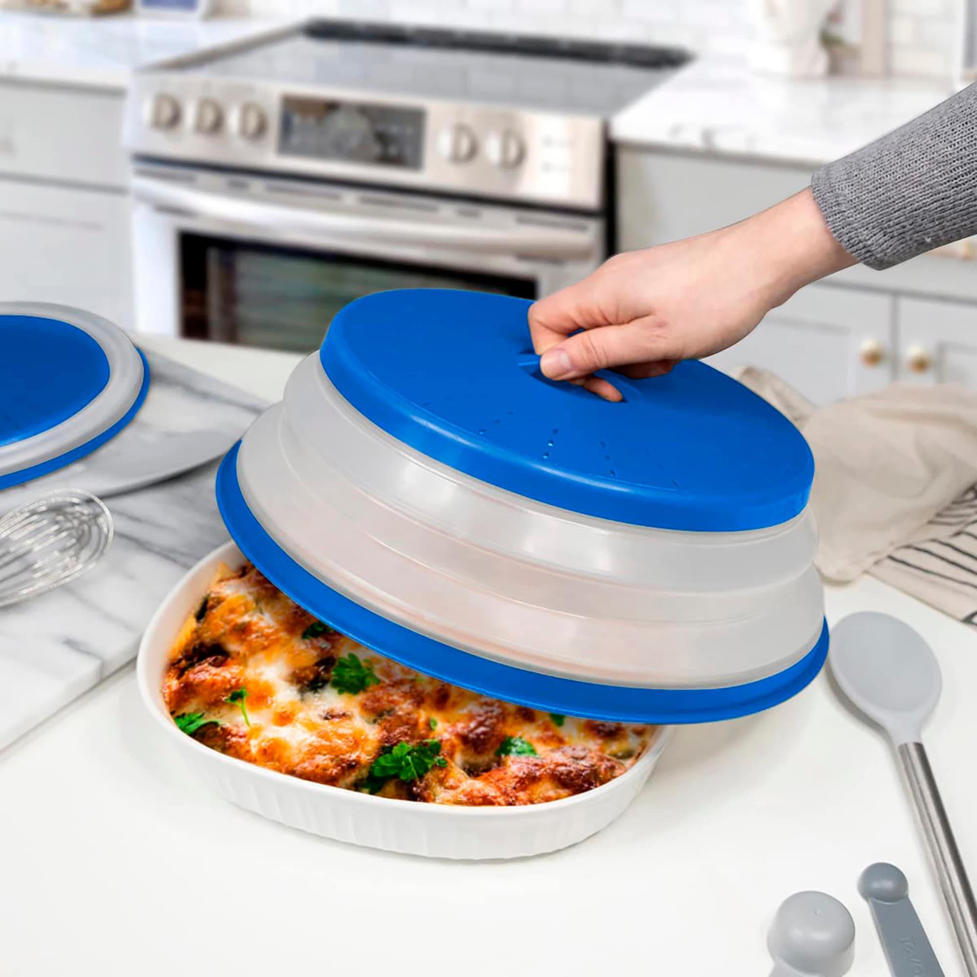 Tovolo Microwave Collapsible Food Cover 3-Pack Multisize Plastic Bpa-free  Reusable Collapsible Bowls in the Food Storage Containers department at