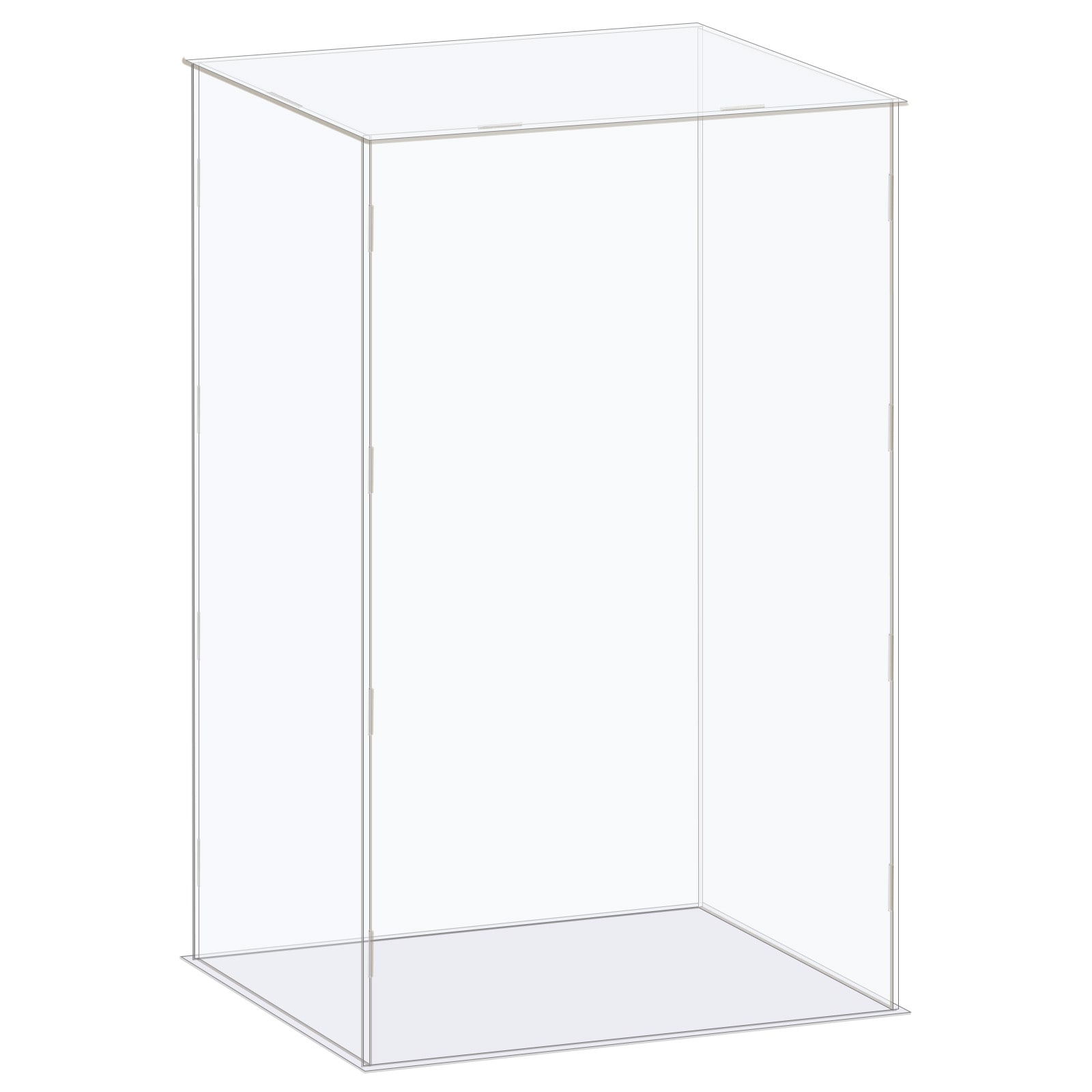 Unique Bargains - Acrylic Display Case Box Clear Dustproof Protection Showcase 10x6.3x16.1 Inch f...