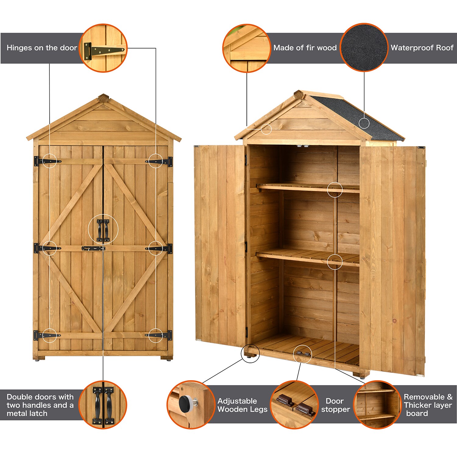 SINOFURN SYA010124WD Wood-Storage-Buildings - View #20