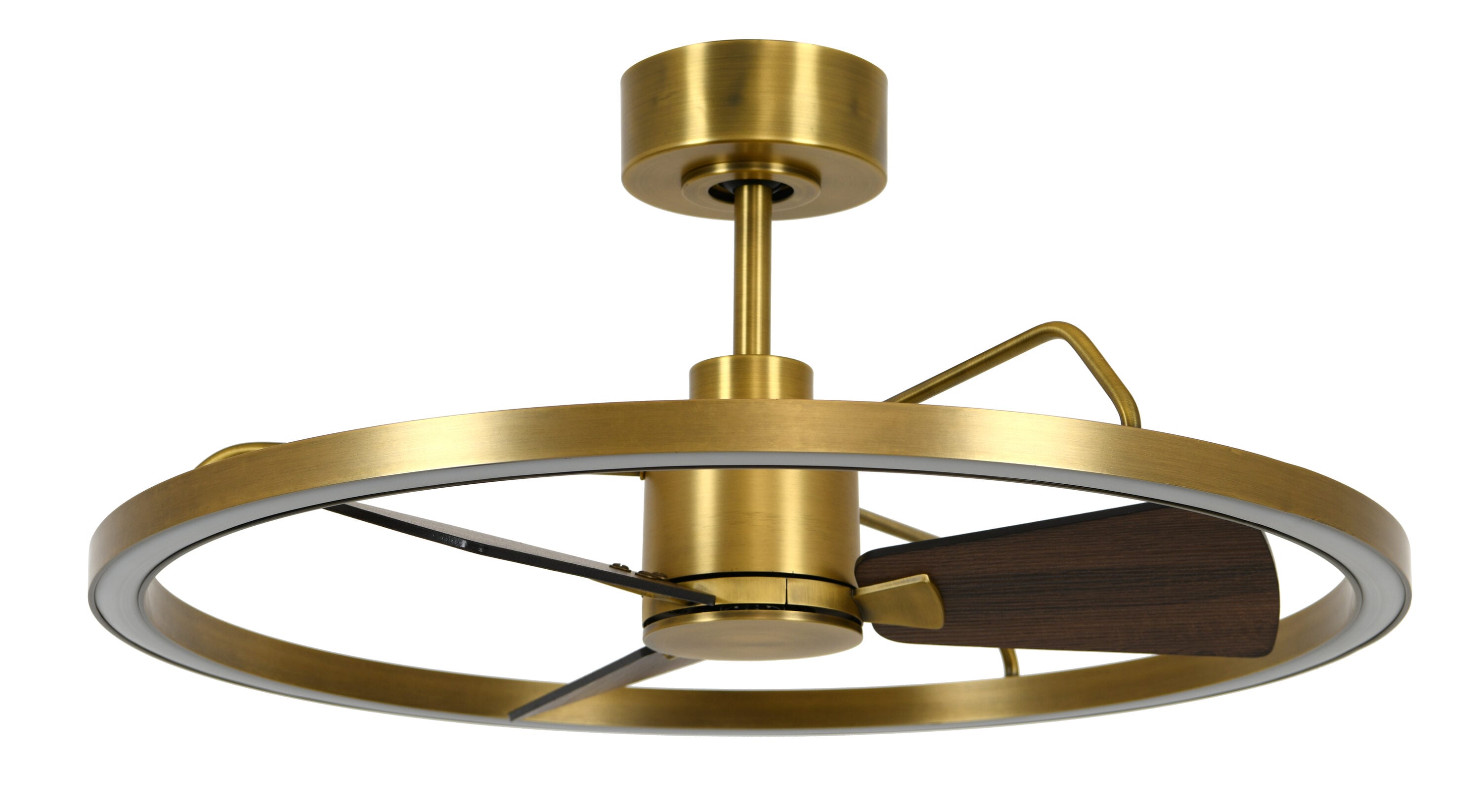 Lucci Air 21611601 Cessna 28-in Color-Changing Integrated LED Bronze with Walnut Blades Fandelier Ceiling Fan With Light - Remote Included ( 3 -Blade )