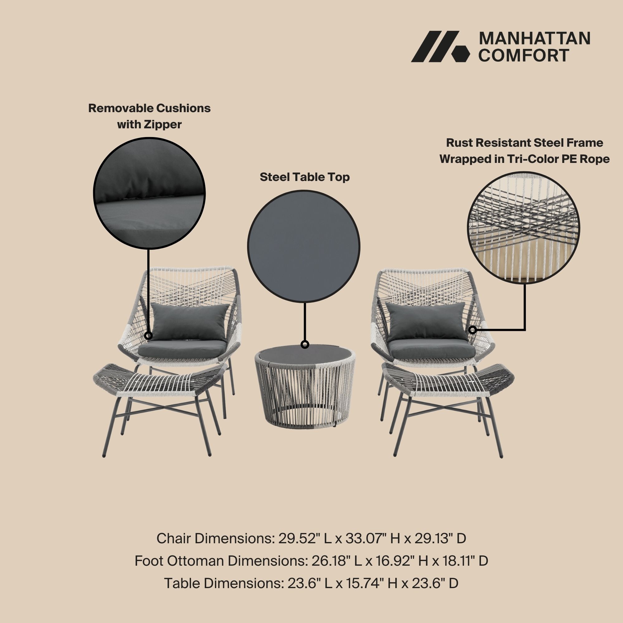 Manhattan Comfort OD-CV023-GY Patio-Conversation-Sets - View #4