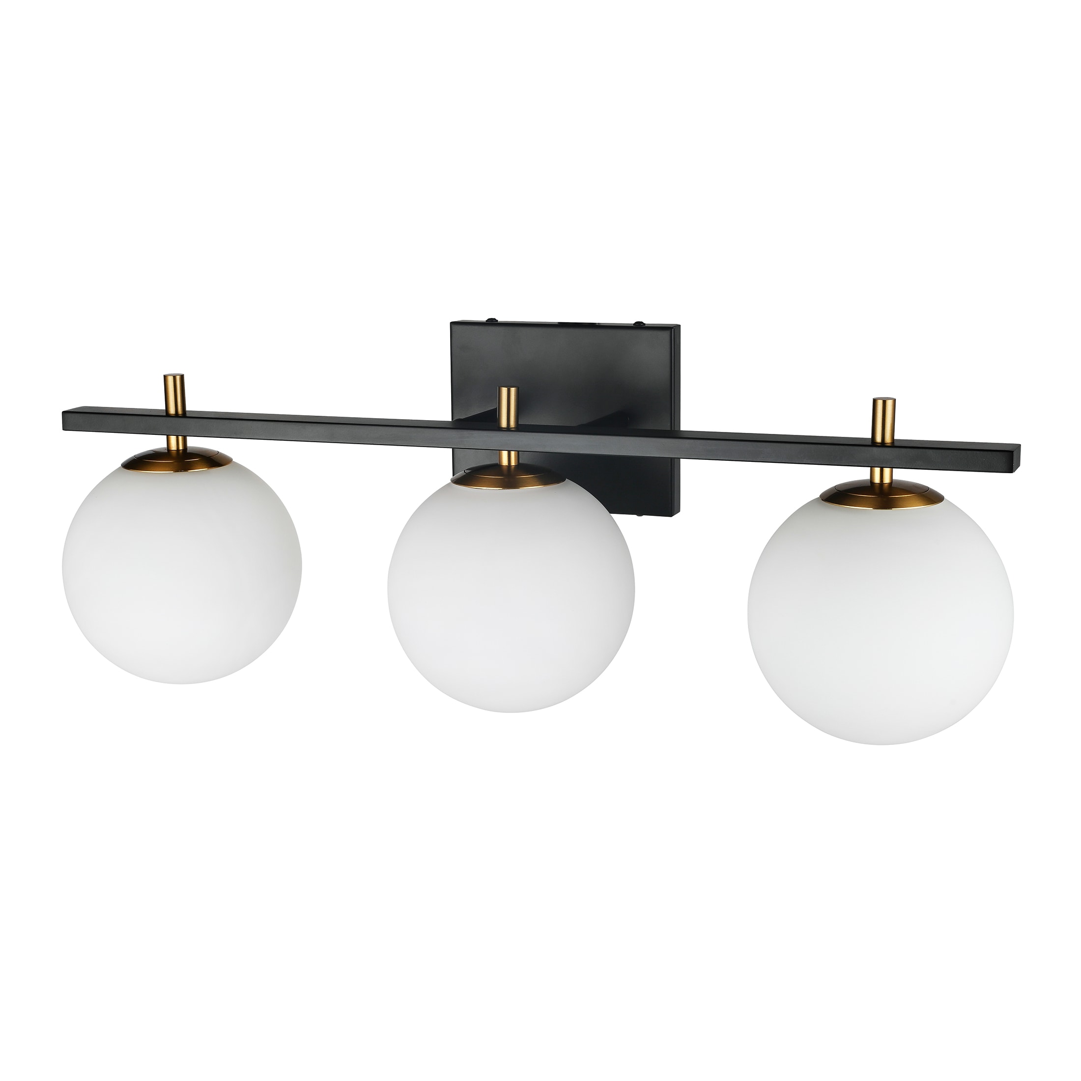Dainolite VAD-233W-MB-AGB Vivaldi 23.75-in 3 -Light Matte Brass Transitional Vanity light