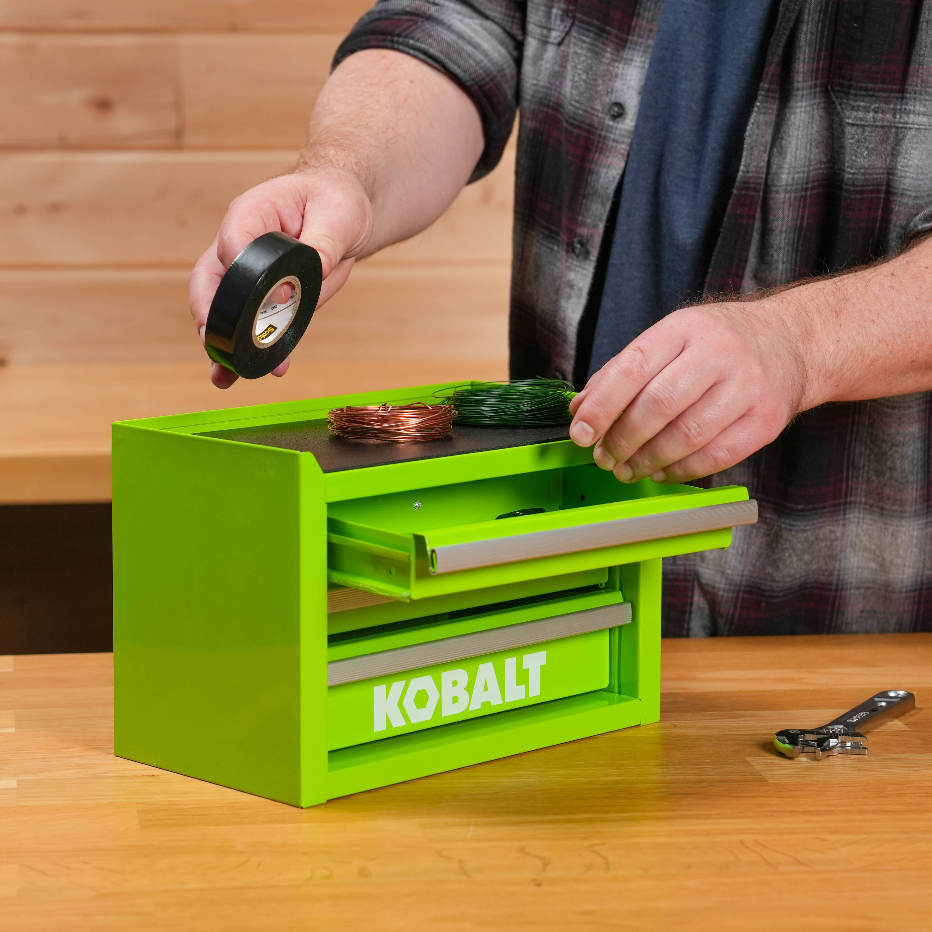 Kobalt 3-Drawer Green Tool Box