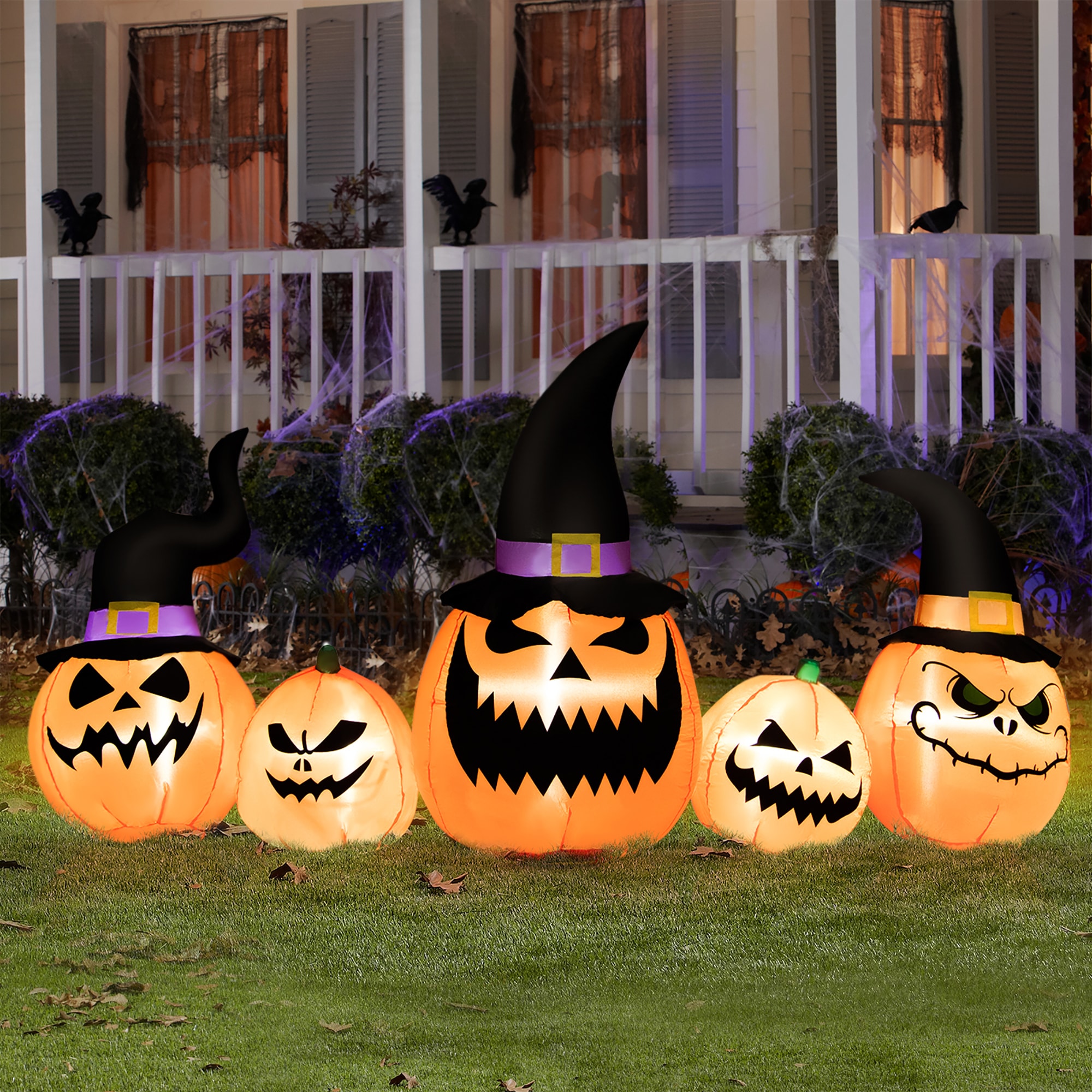 Costway 8-ft Lighted Happy Halloween Inflatable in the Outdoor ...