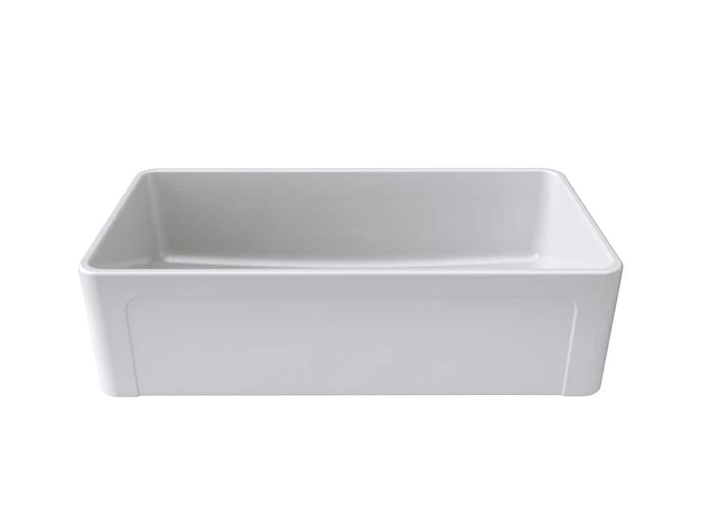 Latoscana Reversible Farmhouse A Front 36 In X 19 White Single Bowl Kitchen Sink The Sinks Department At Com Latoscana Reversible Farmhouse A, 36 Fireclay Farmhouse Sink
