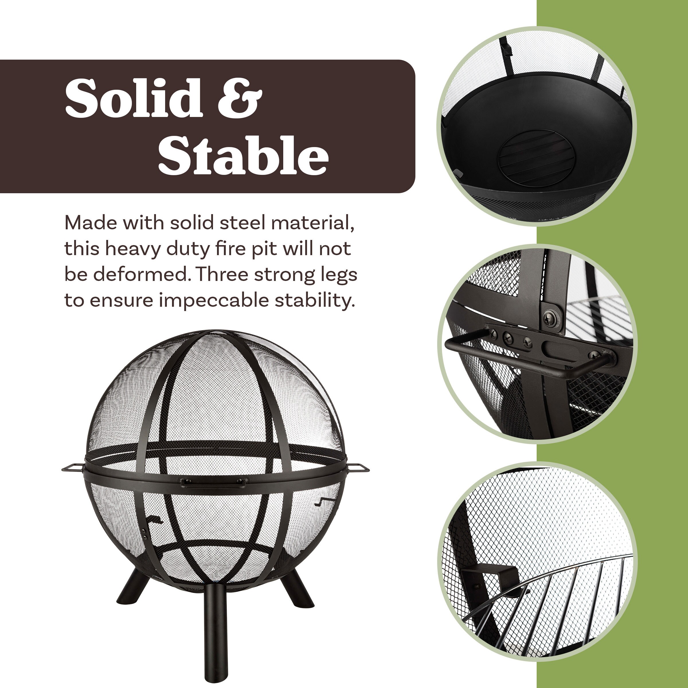 Pure Garden 50-LG1479 Outdoor-Woodburning-Firepits - View #3