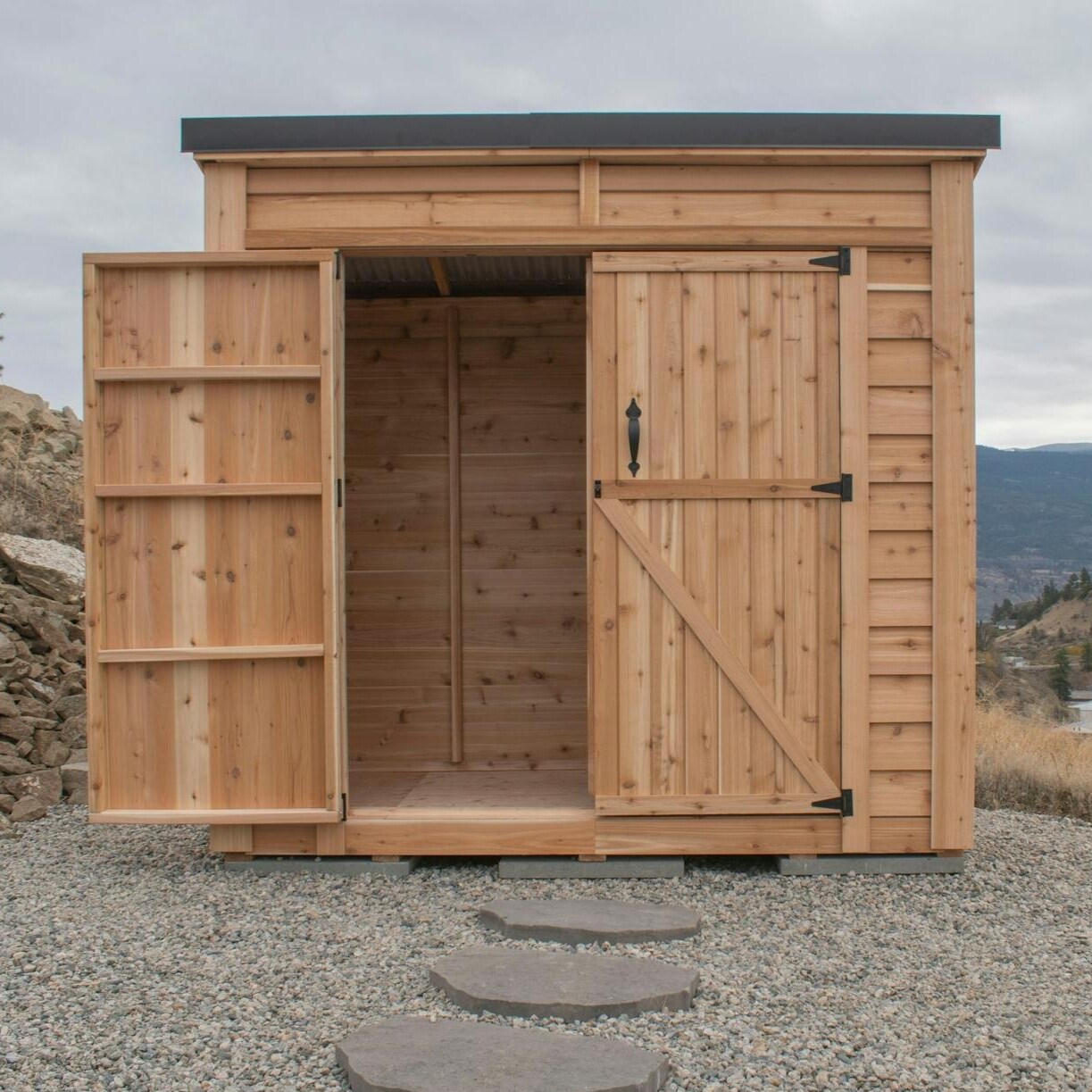Outdoor Living Today KIT-SS84-D-METAL-AK Wood-Storage-Buildings - View #5