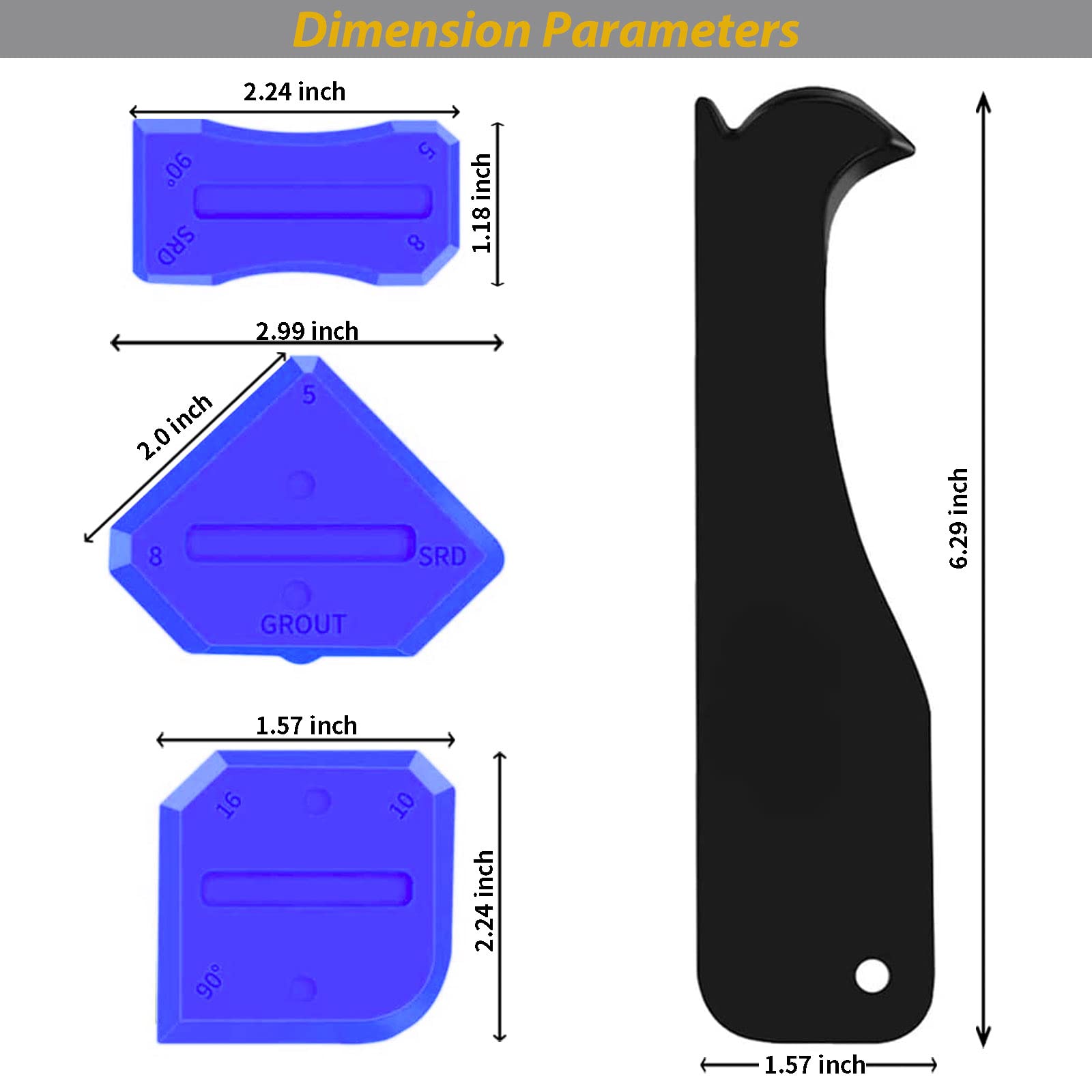 Phyfalip Painters Tool Grout Caulk Removal Tool Paint Scraper with ...