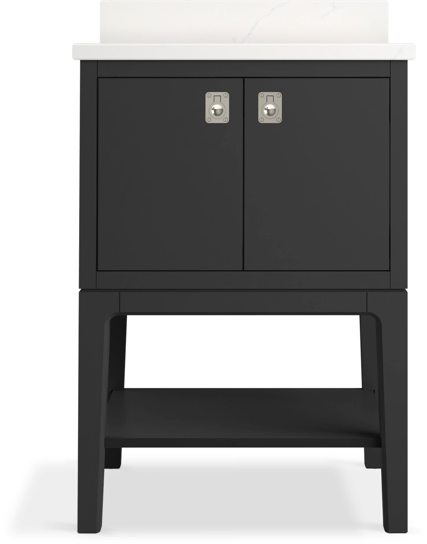 Ferrous Grey 24" Bathroom Vanity with Quartz Top