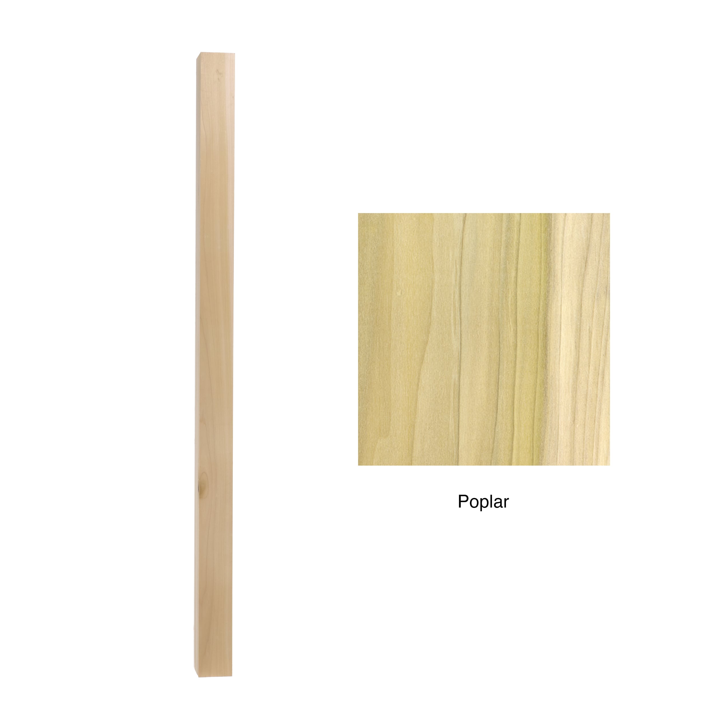 RELIABILT WG30048POP 3-in x 48-in Unfinished Poplar Universal Stair Newel Post