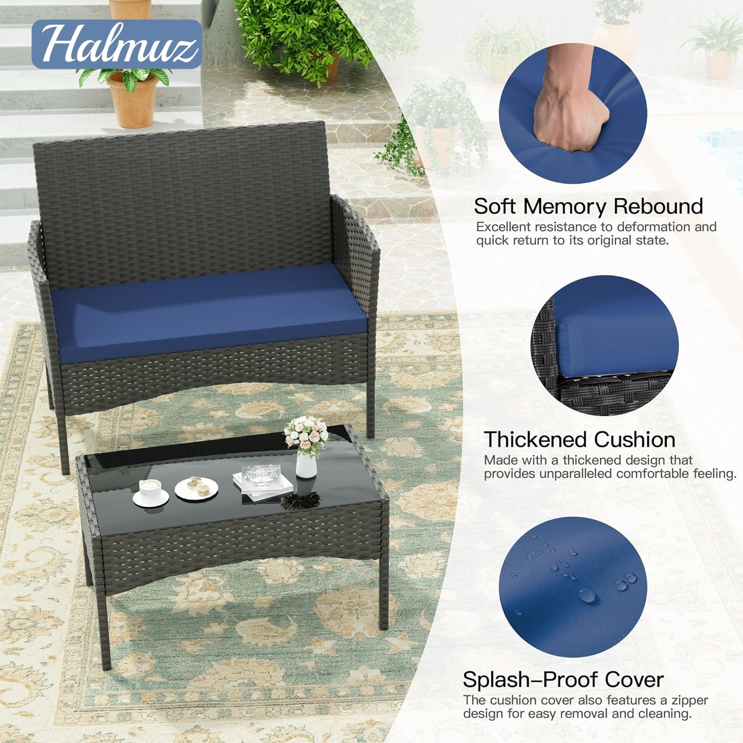 ALAULM LS-630-SJT-NAVY Patio-Conversation-Sets - View #4