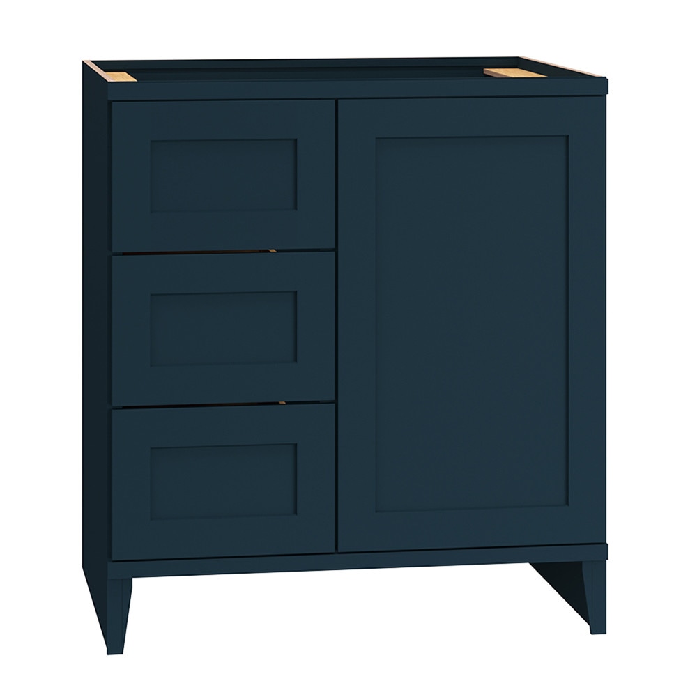Diamond Express 330 3VSD303421L Jamestown 30-in Regatta Blue Bathroom Vanity Base Cabinet without Top