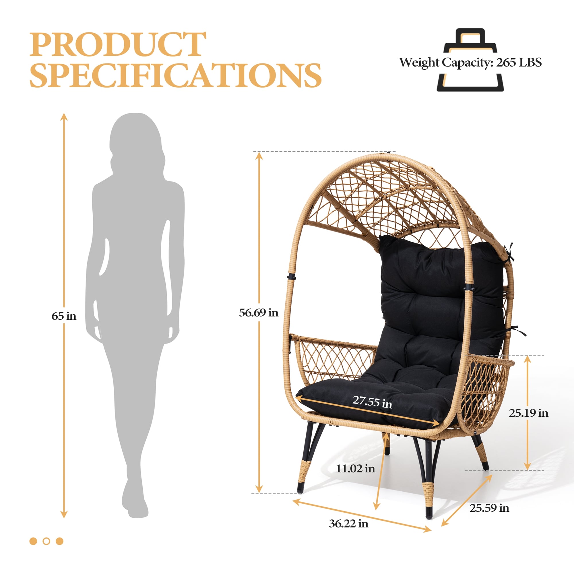 Crestlive Products CL-DC025BLK Patio-Chairs - View #3