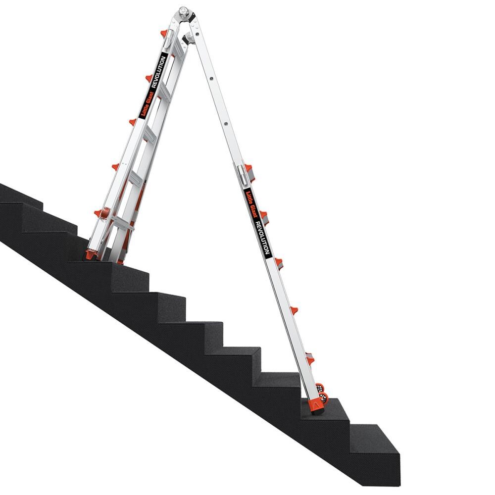 Little Giant Ladders Revolution M22 with Leg Levelers Aluminum 22-ft ...