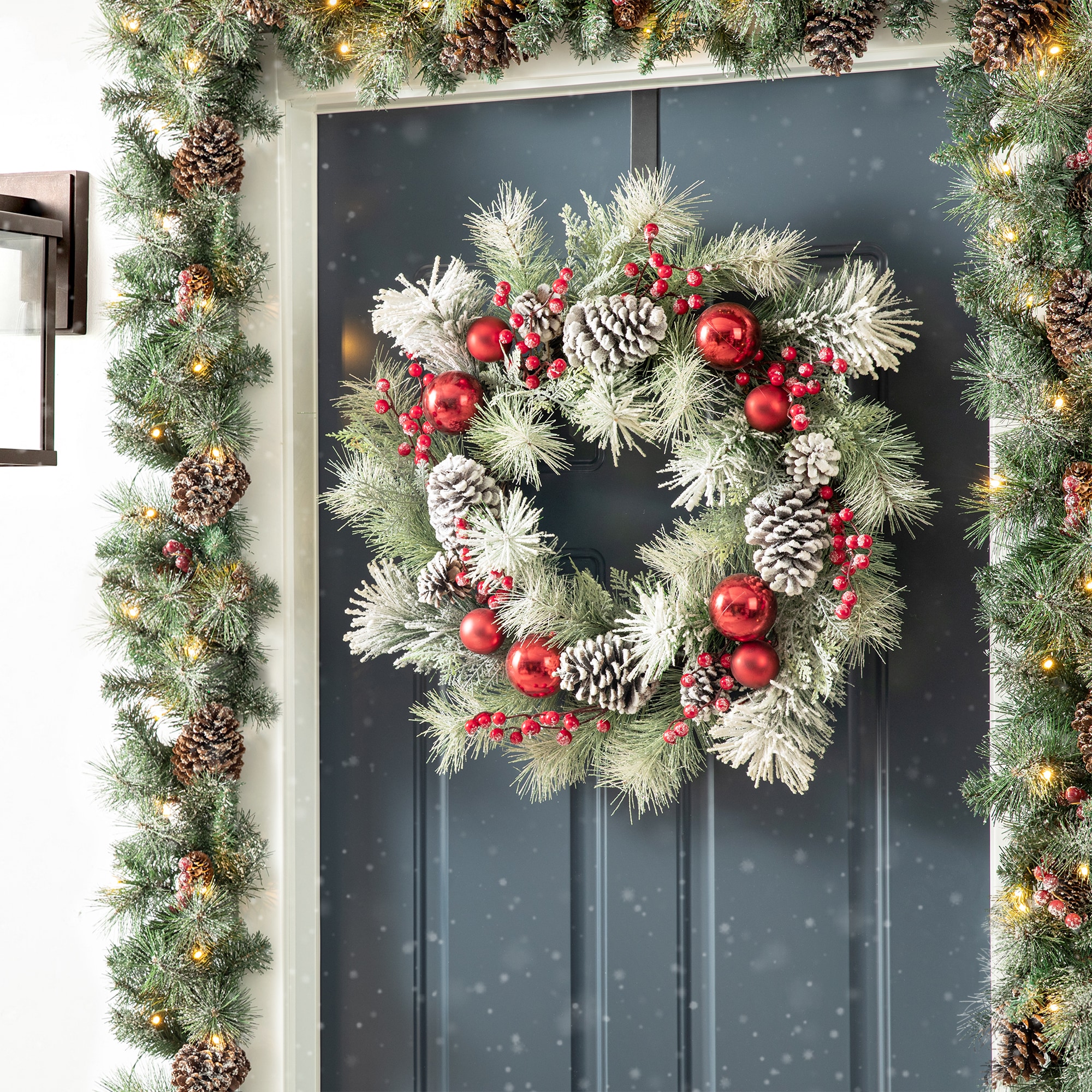 Glitzhome 1115203044 Artificial-Christmas-Wreaths - View #7