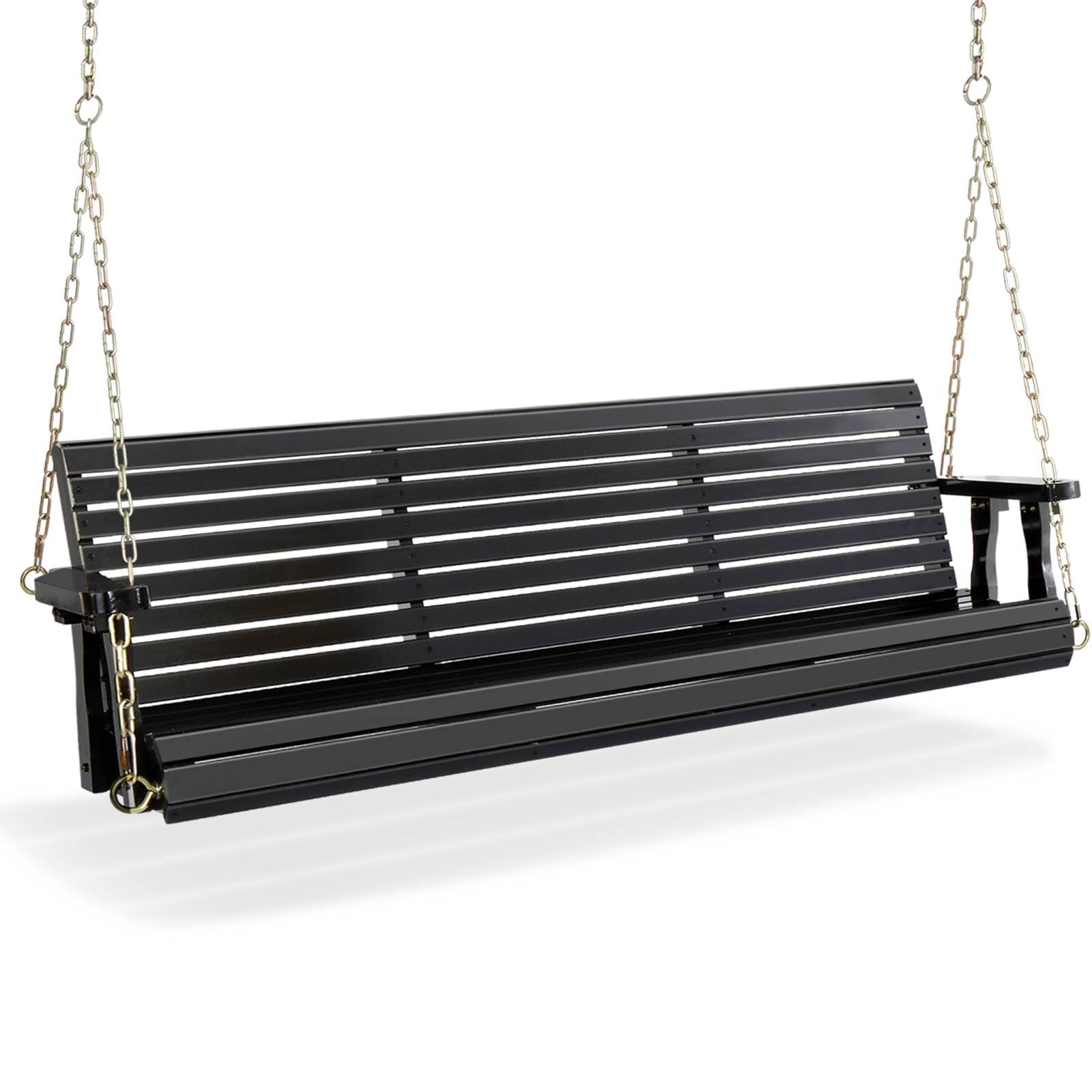 Outopee LO1G57000267 Wood swing 3 -person Black Outdoor Swing