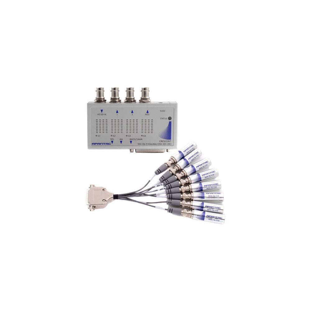  TCNCD341350 Apantac APA-DASDIDEAESBL Audio De-Embedder with Balanced AES Stereo Audio Breakout Cable