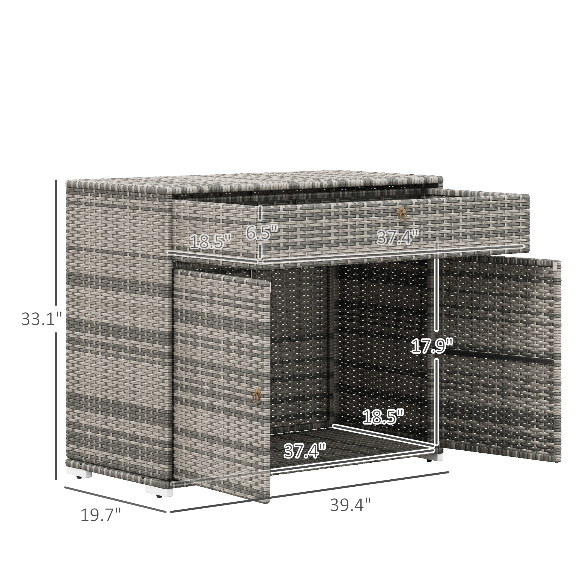 Outsunny 865-015V00GY Deck-Boxes - View #3