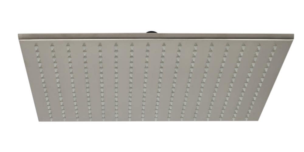 ALFI LED16S-BN Brushed Nickel 15.75-in Square LED Lighted Fixed Rain Shower Head 1.8-GPM (6.8-LPM)